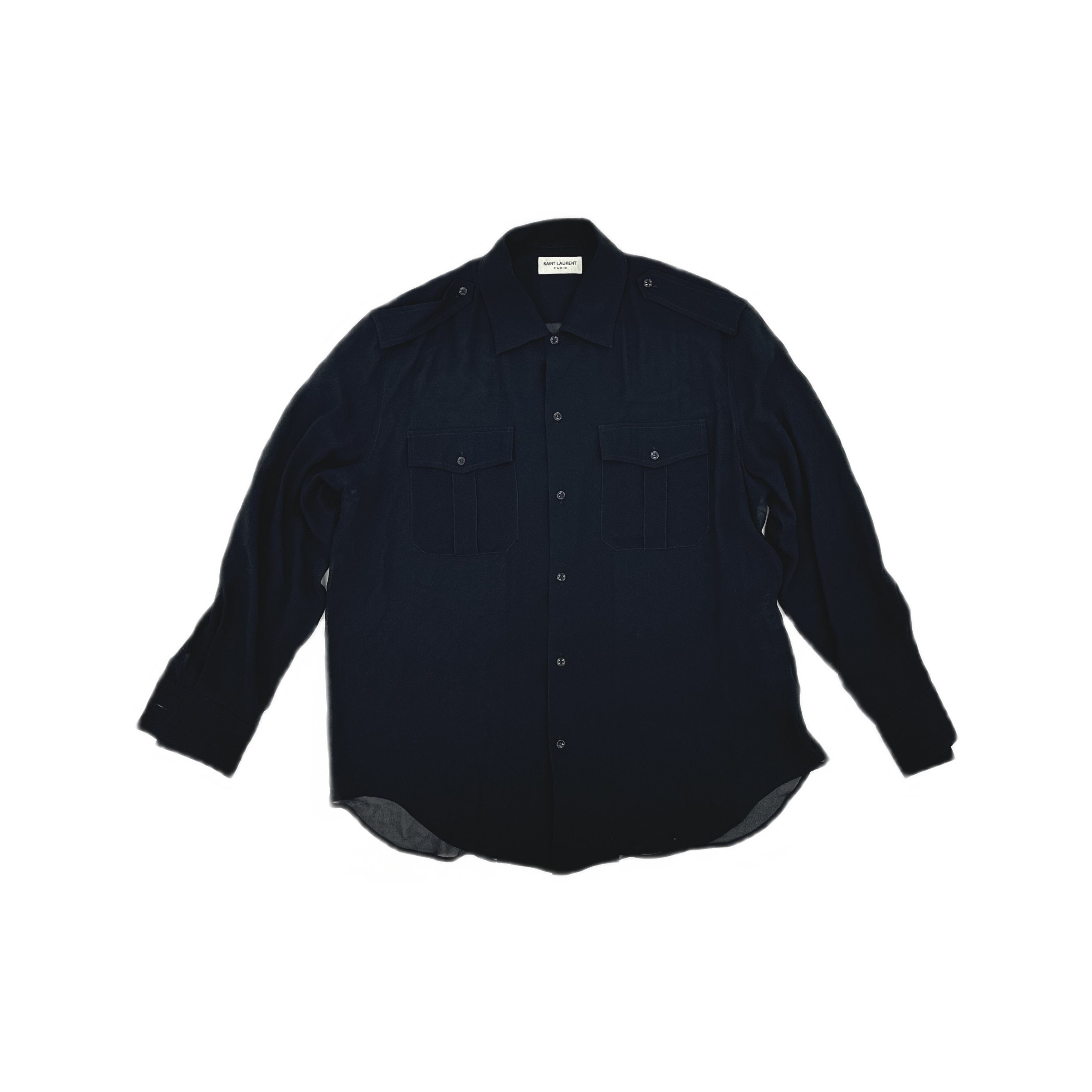 Saint Laurent Paris Saint Laurent Silk Button Up Shirt Size L Size US L / EU 52-54 / 3 - 1 Thumbnail