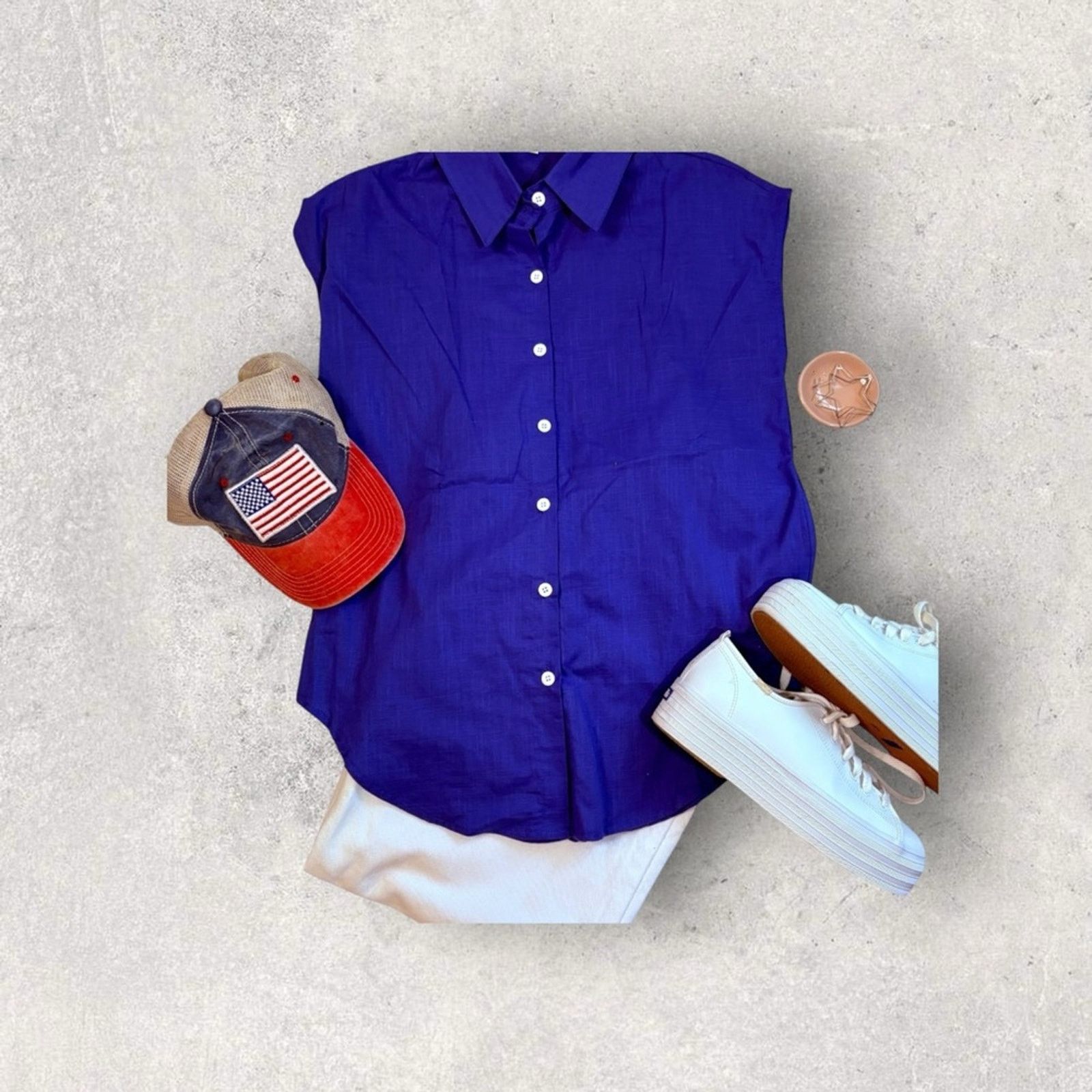 Nordstrom Nordstrom Blue Button Down Shirt Size S / US 4 / IT 40 - 3 Thumbnail
