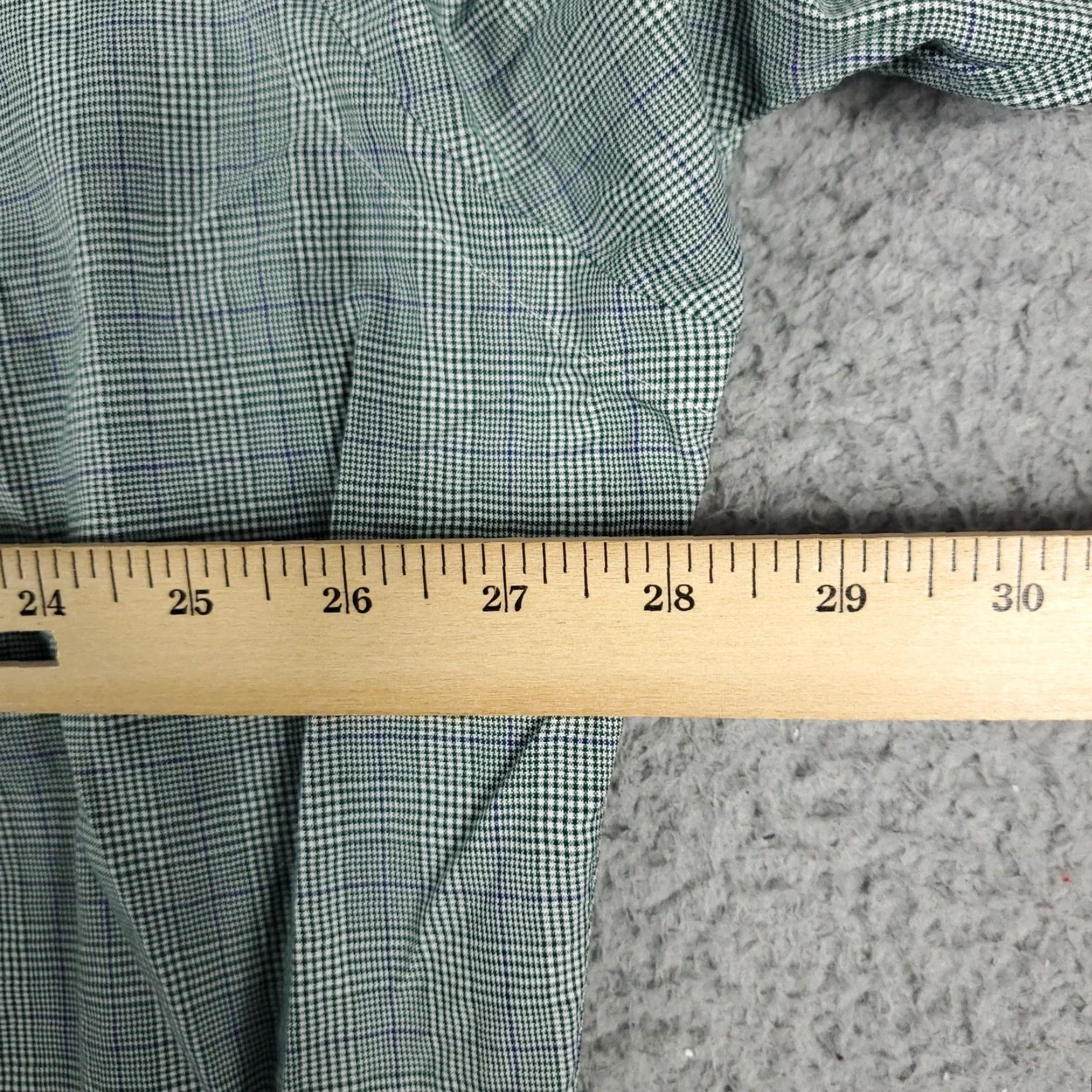 Ralph Lauren Ralph Lauren Dress Shirt Mens 18 Green Plaid Long Sleeve Button Down Regular Fit Size 48R - 5 Thumbnail