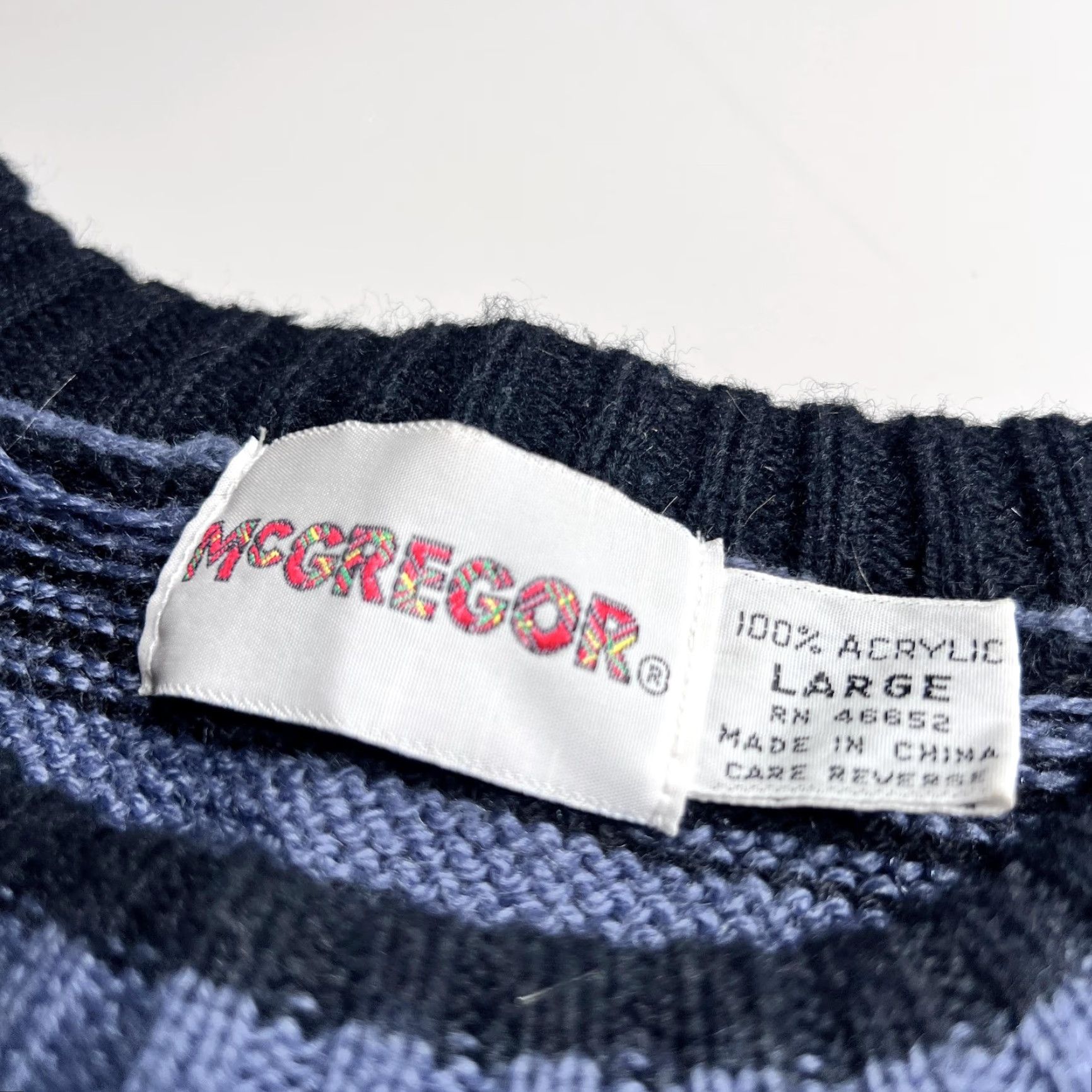 McGregor McGregor Sweater Mens Large Multicolor Acrylic Fair Isle Crew Neck Knit Pullover Size US L / EU 52-54 / 3 - 4 Thumbnail