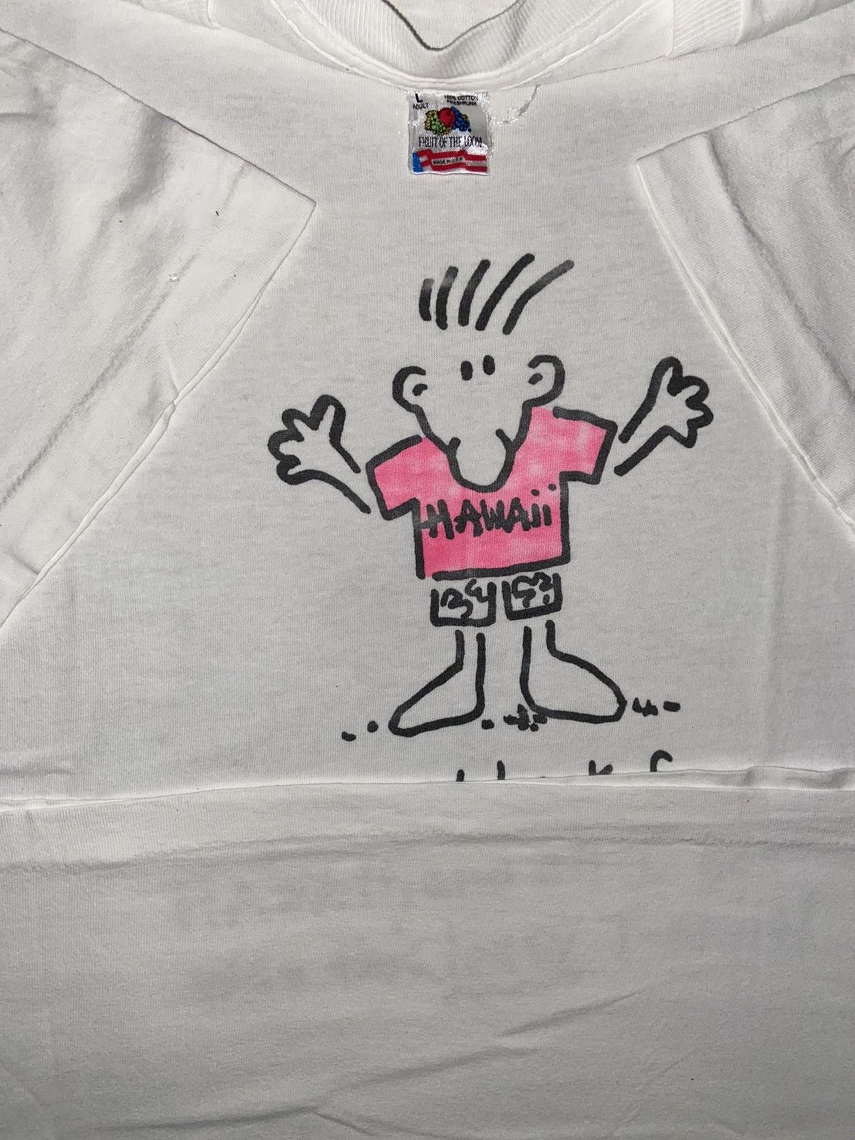 Cartoon Network × Vintage VINTAGE FIDO DIDO MAUI HAWAII WHITE TEE Size US L / EU 52-54 / 3 - 6 Thumbnail