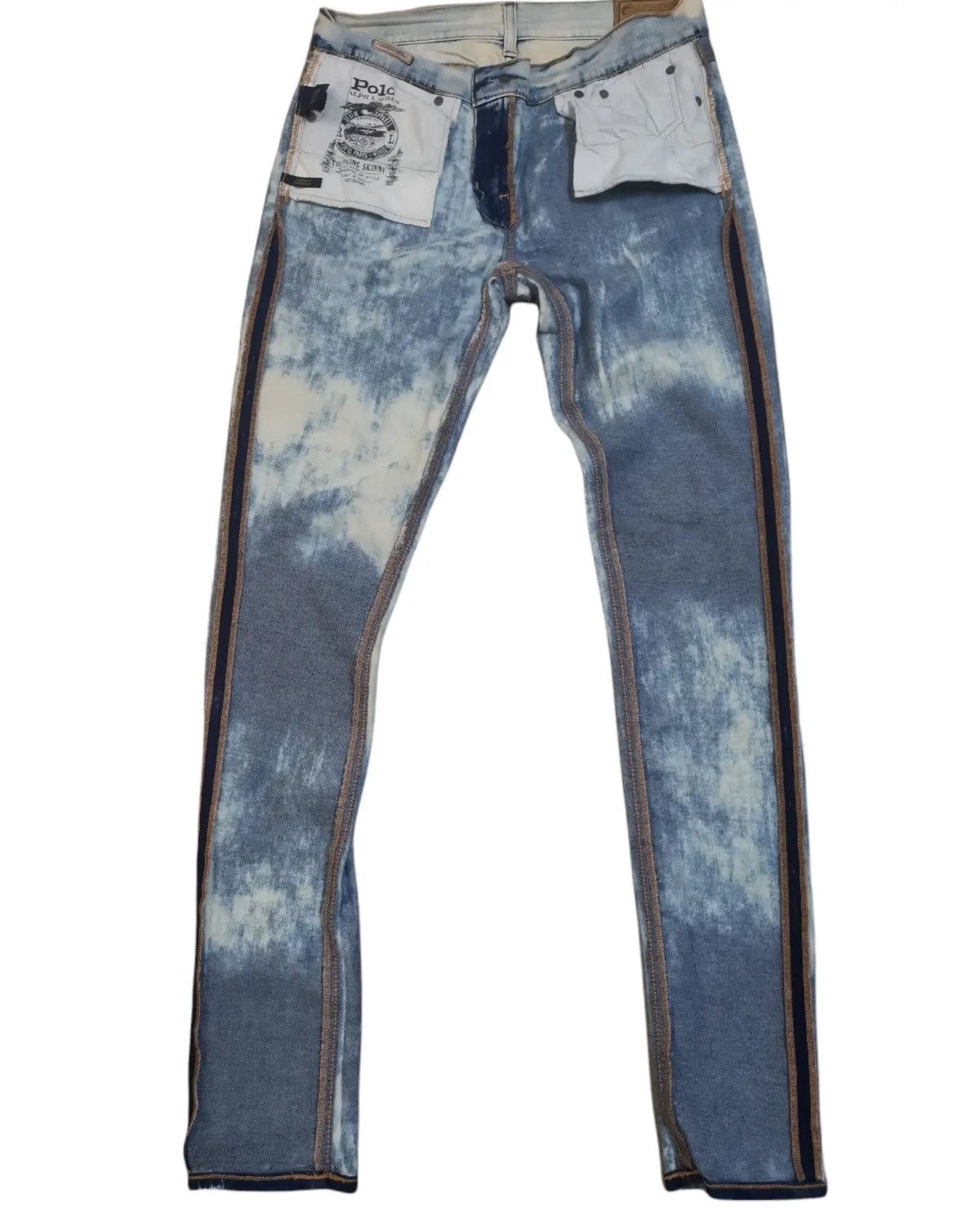 RRL Ralph Lauren Polo Ralph Lauren Tompkins Skinny Jeans Acid Wash Size US 29 - 4 Thumbnail