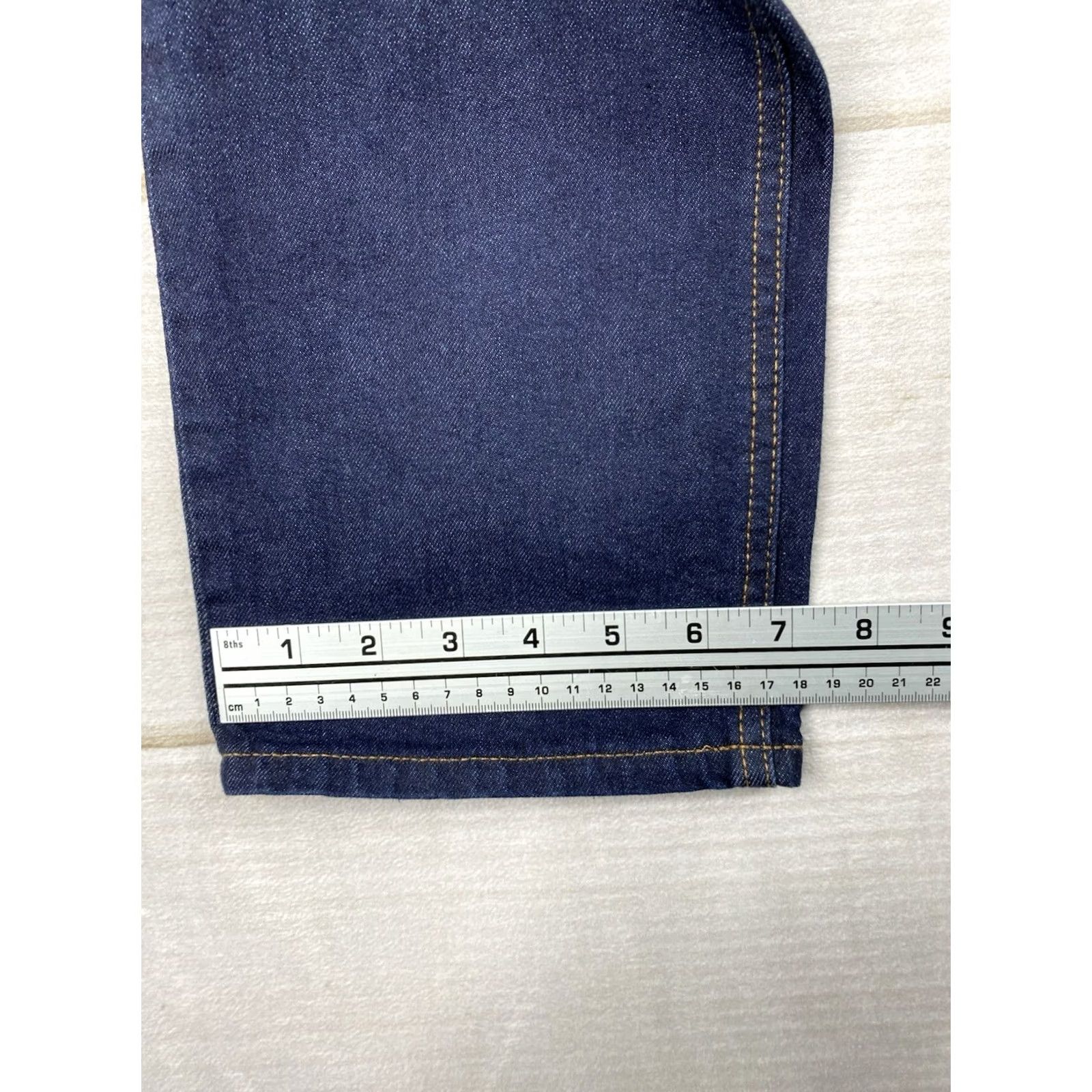 Mott & Bow Mott & Bow Jeans Mens 31x28 Boyfriend Denim Dark Wash Pockets Zip Stretch Relaxed Regular Blue City College Preppy Womens, 31x28, Denim, Jeans Size 24" / US 00 / IT 34 - 5 Thumbnail