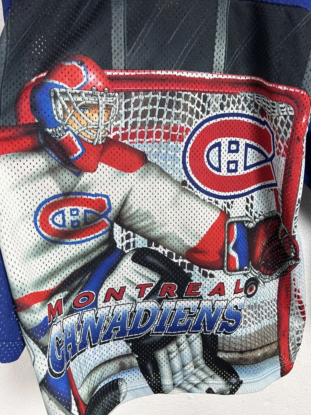 Ccm 80s Vintage CCM Montreal Canadiens Allover Print AOP Jersey Size US M / EU 48-50 / 2 - 2 Thumbnail