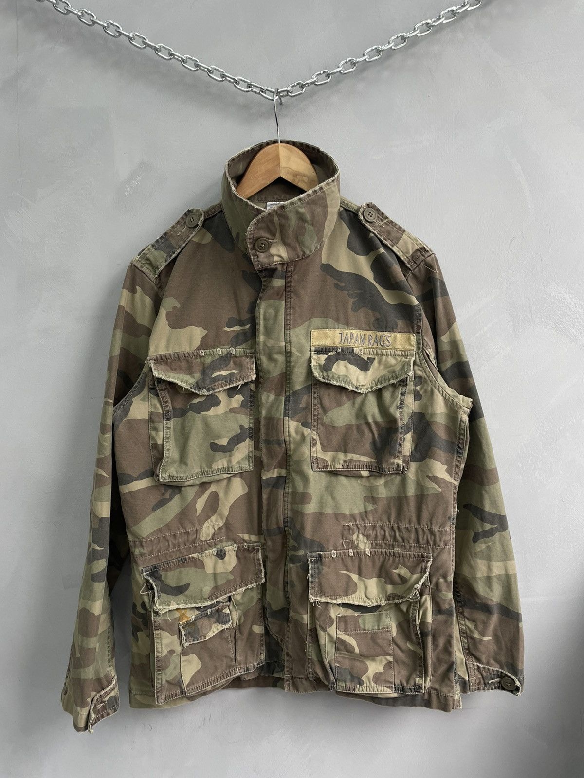 Other Vintage distressed camo Japan Rags kanye west style jacket Size US M / EU 48-50 / 2 - 1 Thumbnail