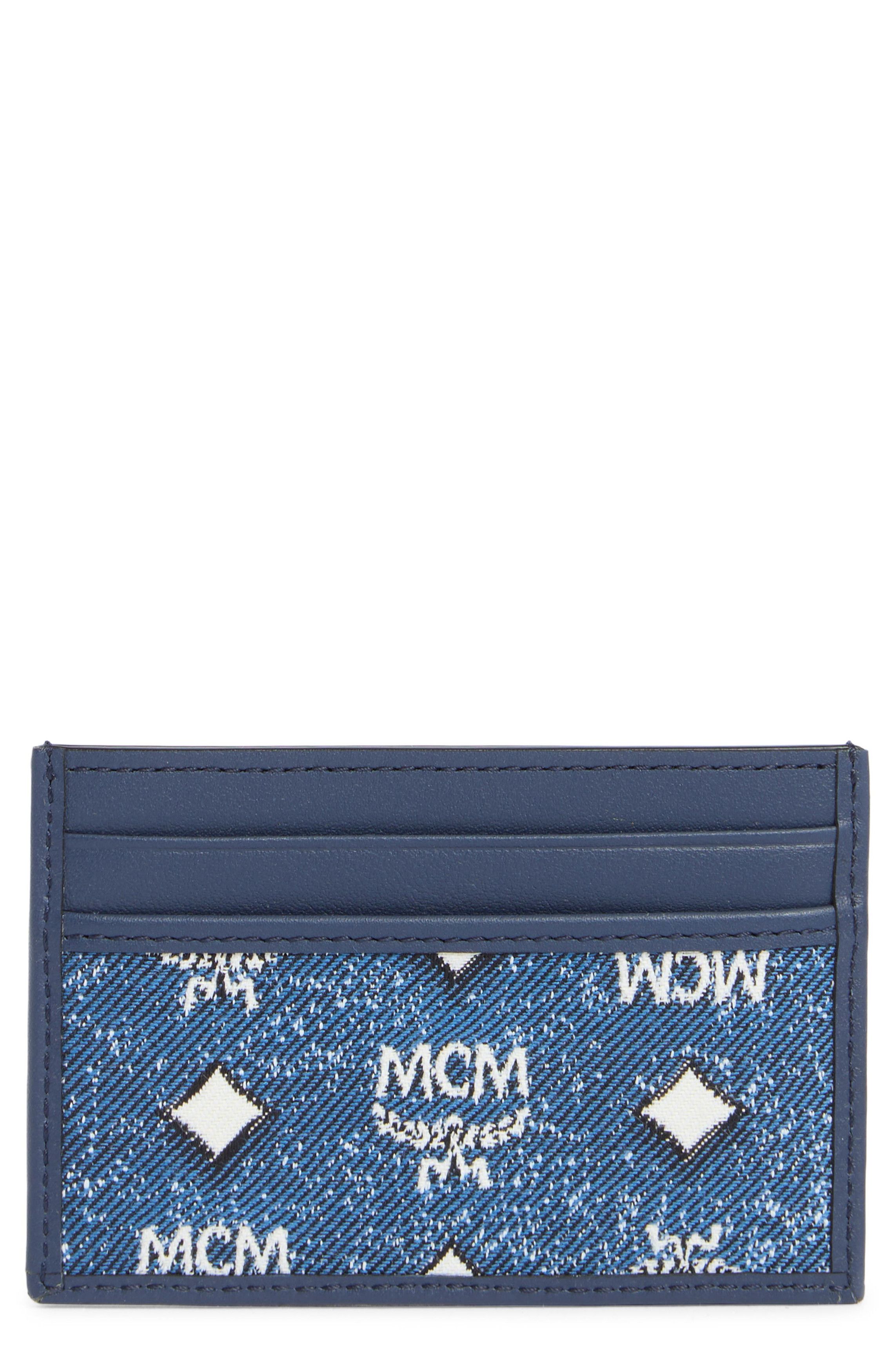 MCM o1mt1gz0426 Size: OS / Aren Card Case in Blue Size ONE SIZE - 2 Thumbnail