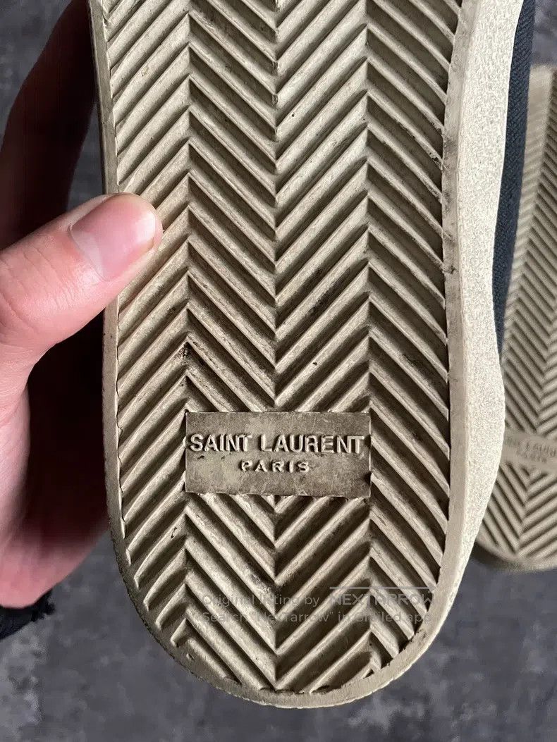 Saint Laurent Paris Saint Laurent Paris Slogan Distressed Canvas Shoes Size US 8 / EU 41 - 8 Thumbnail