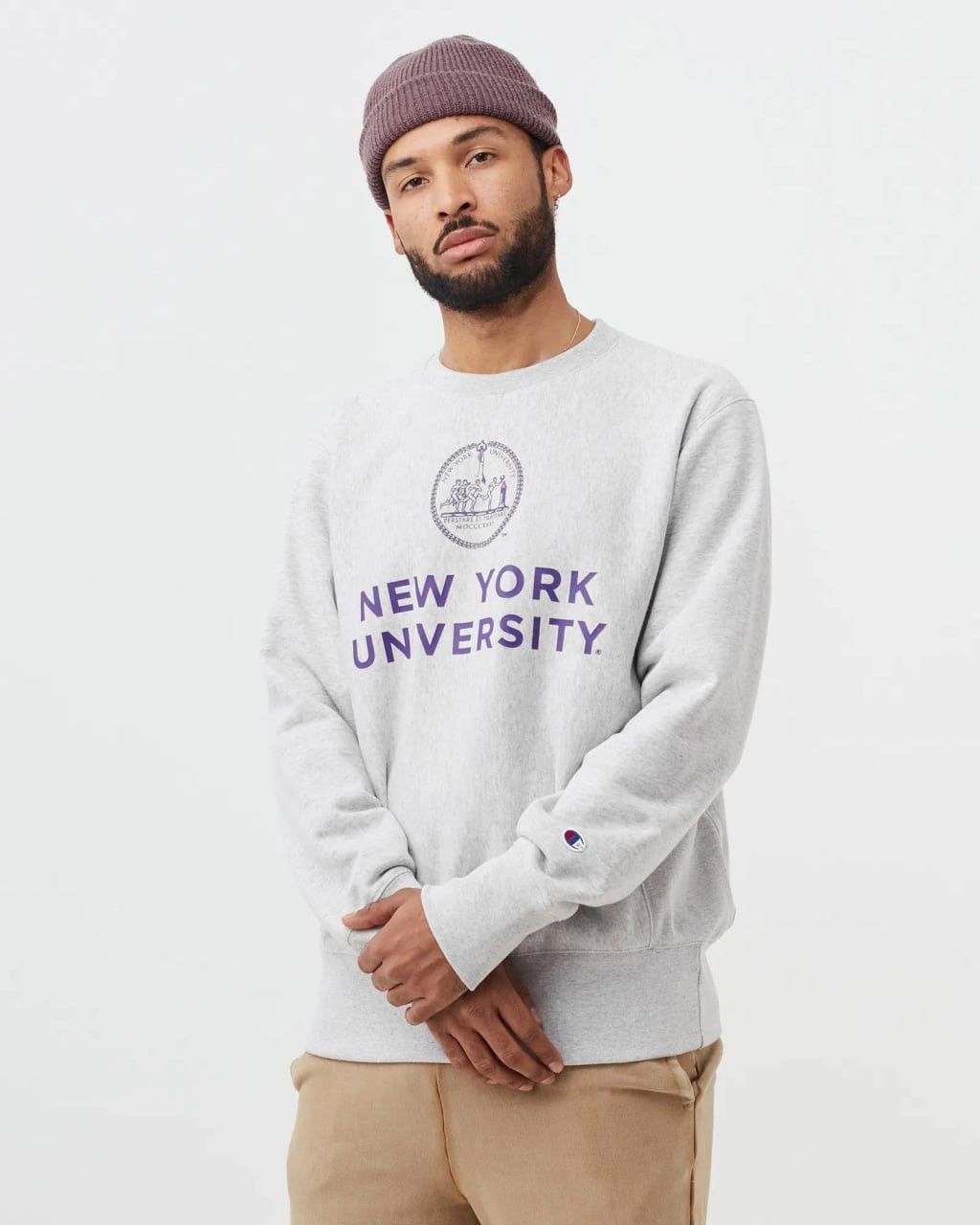 Champion Vintage Champion Reverse Wear New York University Sweatshirt Size US S / EU 44-46 / 1 - 1 Thumbnail