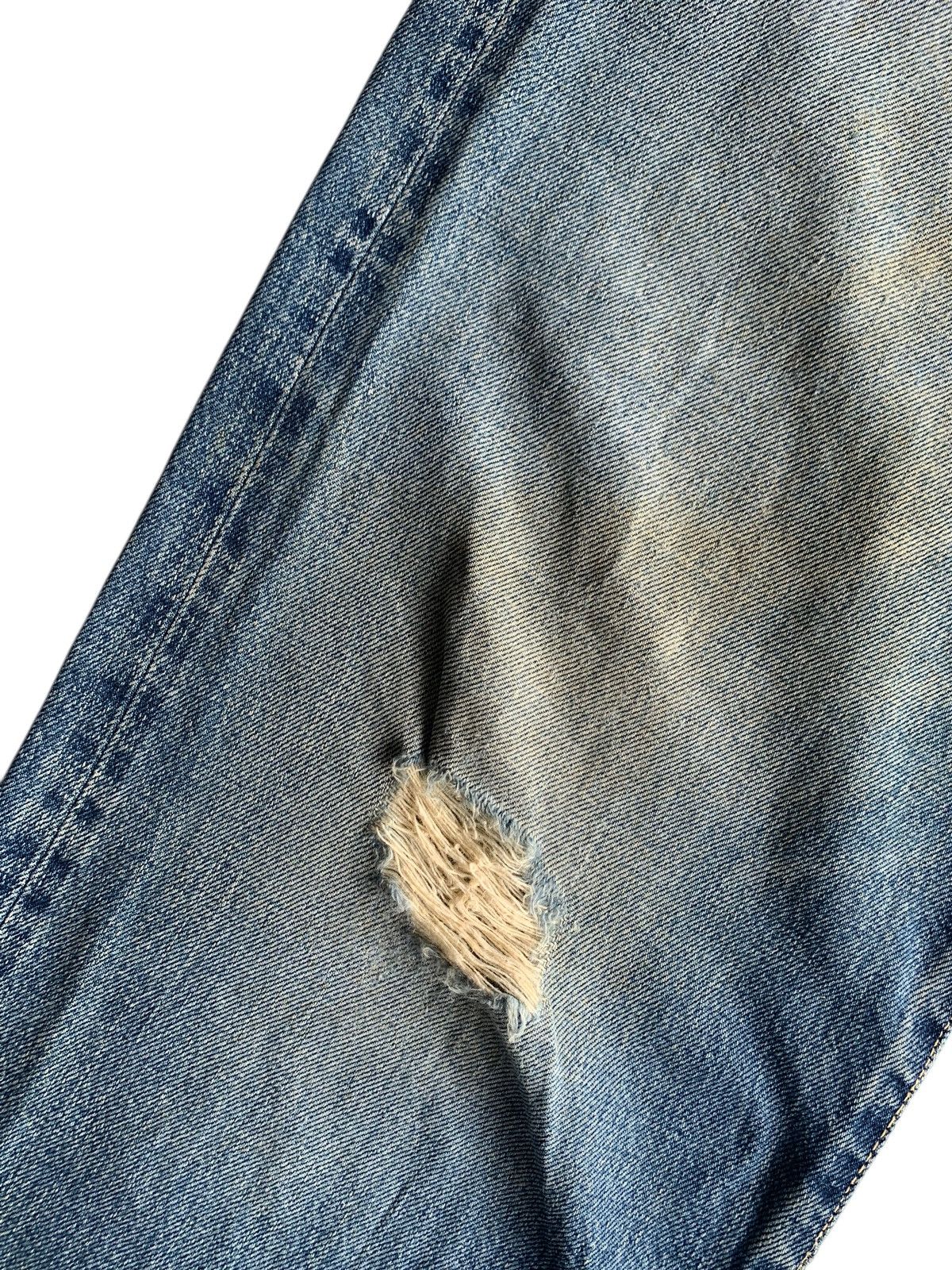 Japanese Brand × Kapital × Vintage SPELLBOUND DOMINGO SELVEDGE BUTTON FLY DISTRESSED DENIM Size US 32 / EU 48 - 24 Thumbnail