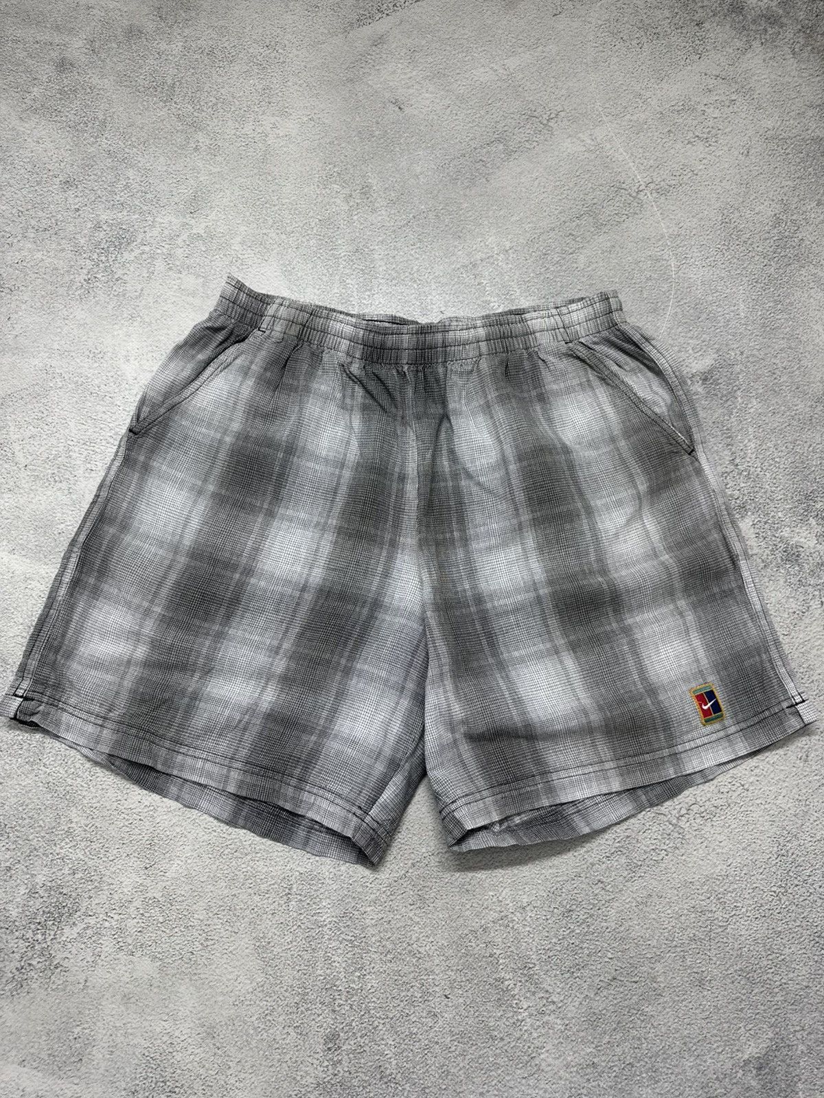 Nike Vintage Y2k Nike Court Swoosh Nylon Shorts Size US 31 - 5 Thumbnail