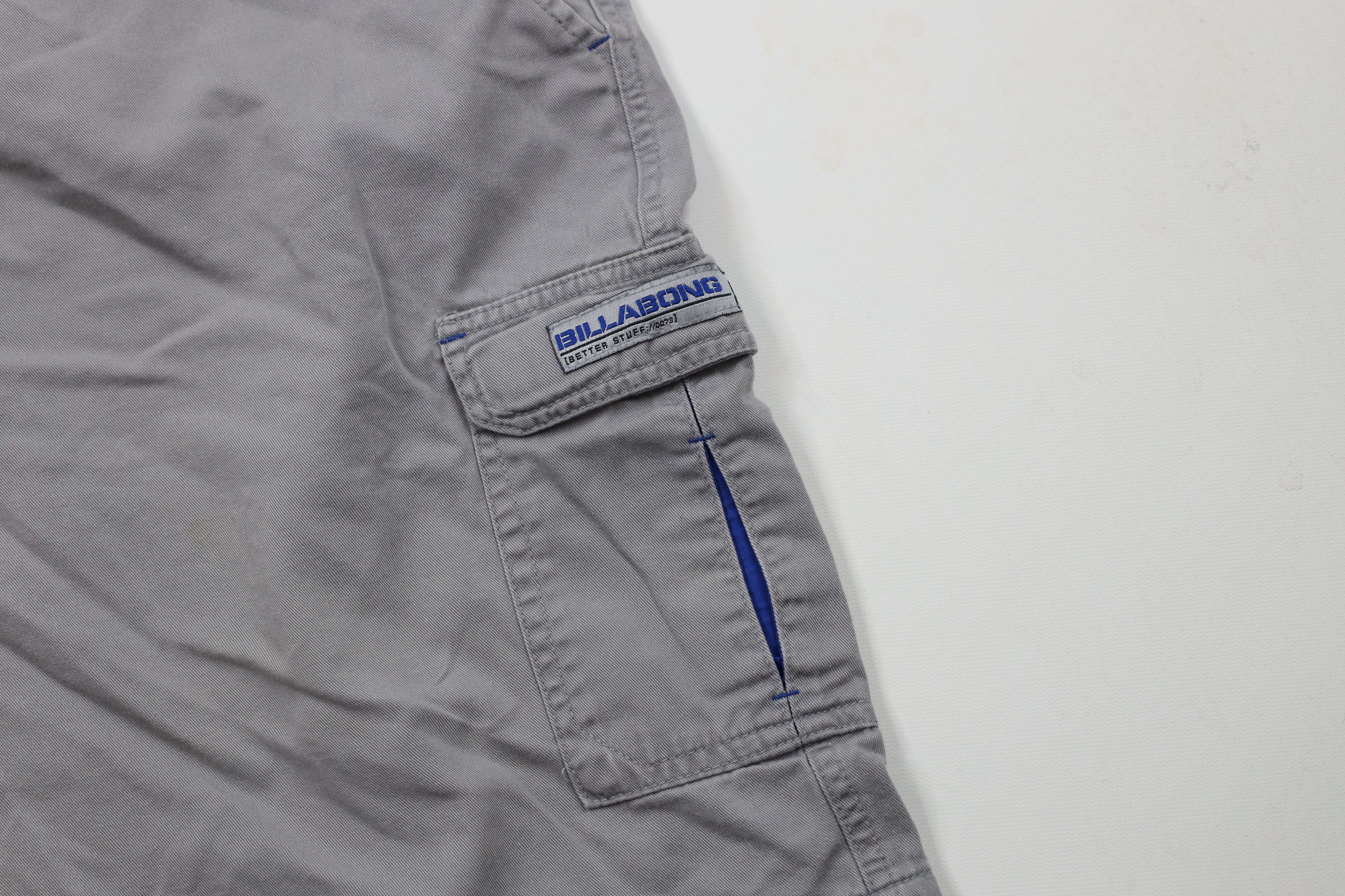 Billabong × Vintage Vintage 90s Y2K Billabong Surfing Baggy Cargo Shorts Gray Size US 40 / EU 56 - 5 Thumbnail