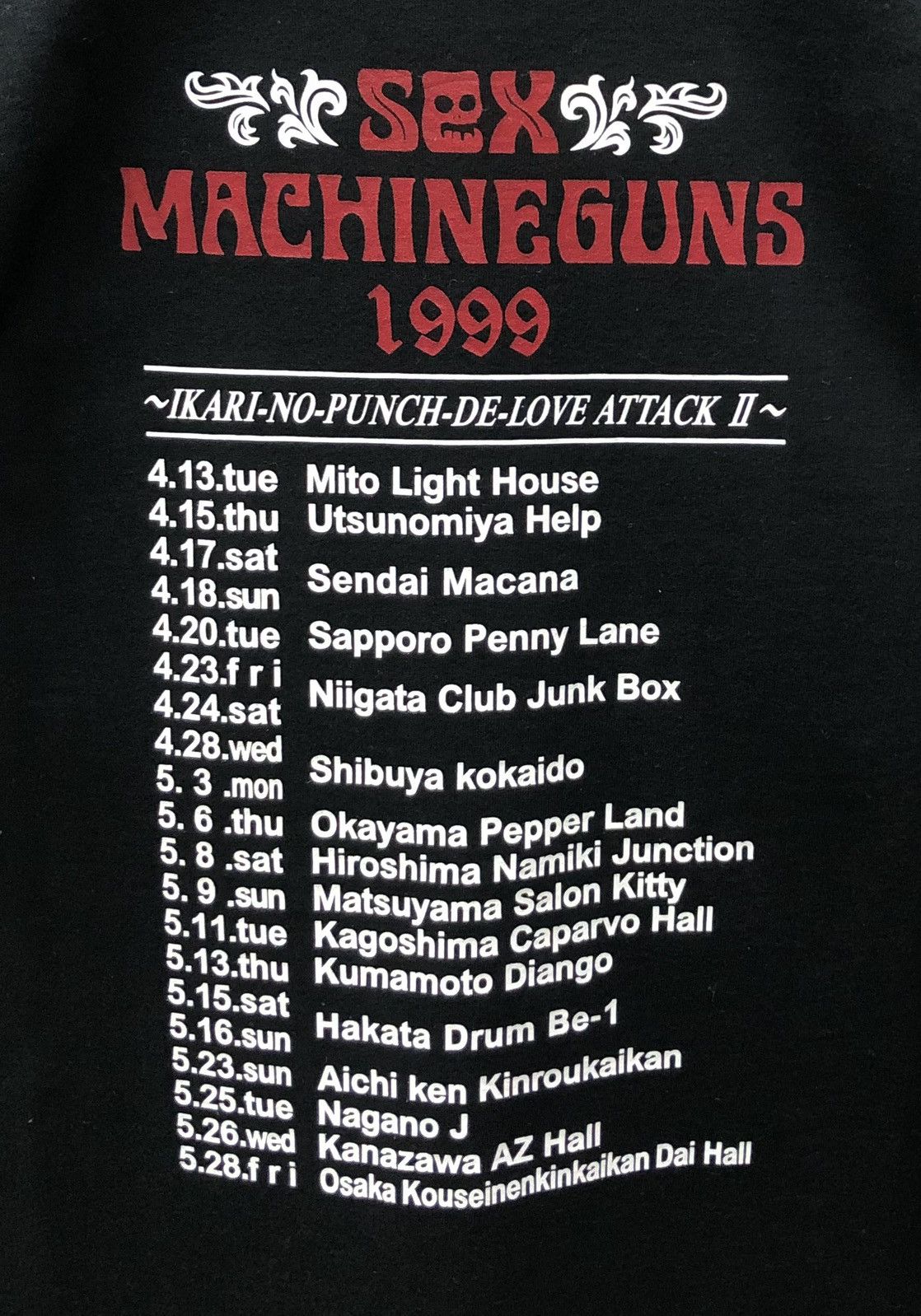 Band Tees Vintage Sex Machineguns 1999 Japanese Heavy Metal Band Tee Size US M / EU 48-50 / 2 - 6 Thumbnail