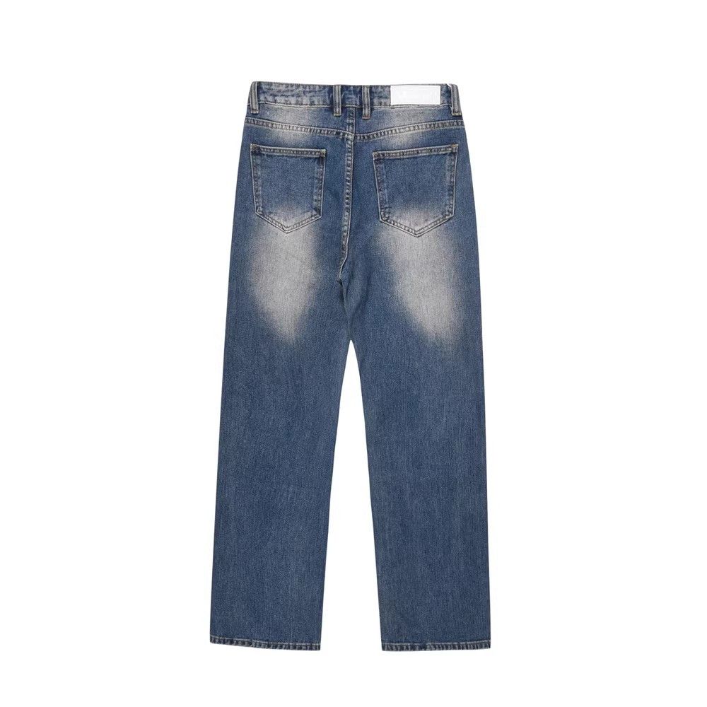 Japanese Brand × Jean Men's Street Vintage Contrast Washed Straight Jeans Size US 32 / EU 48 - 2 Thumbnail