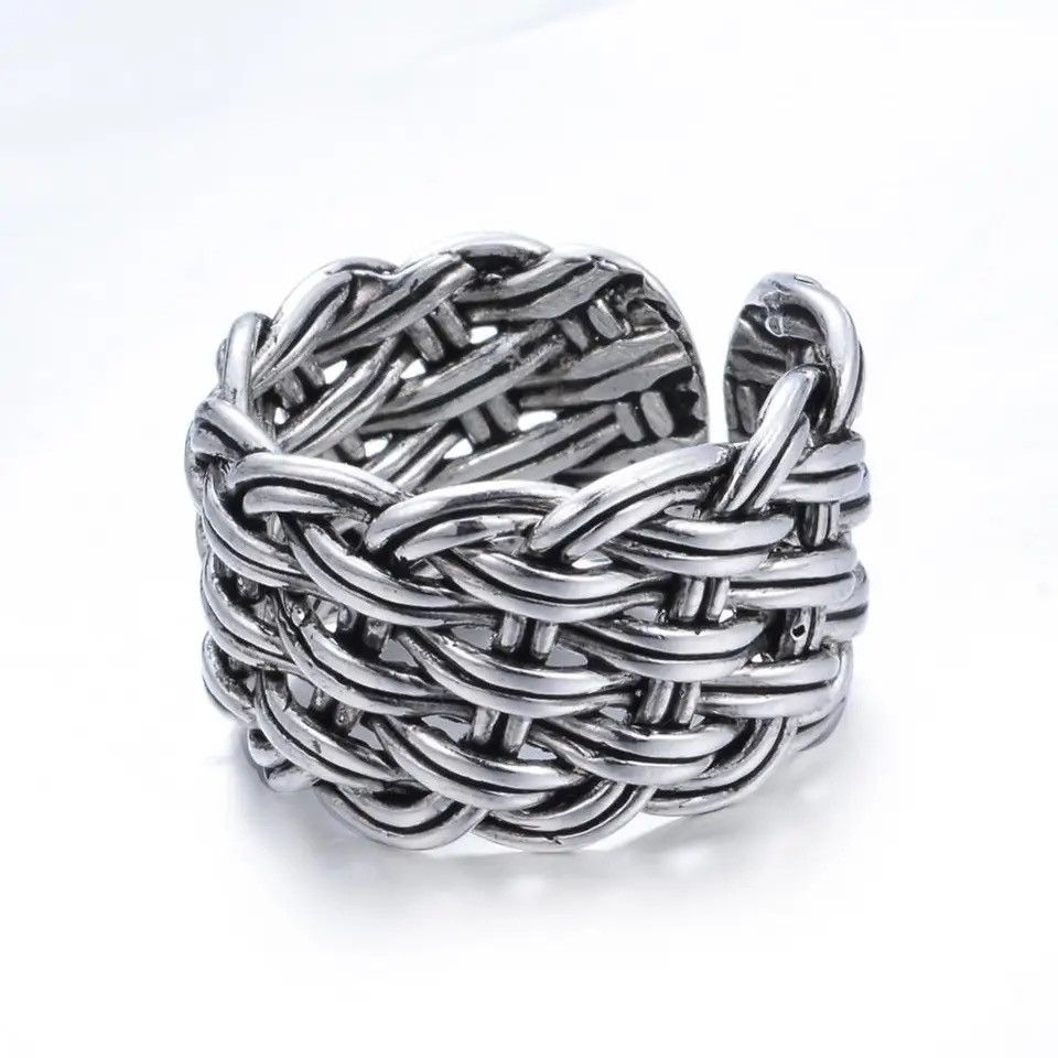 Jewelry × Vintage 925 Sterling Thai Silver Flower Ladies Finger Rings Size ONE SIZE - 6 Thumbnail