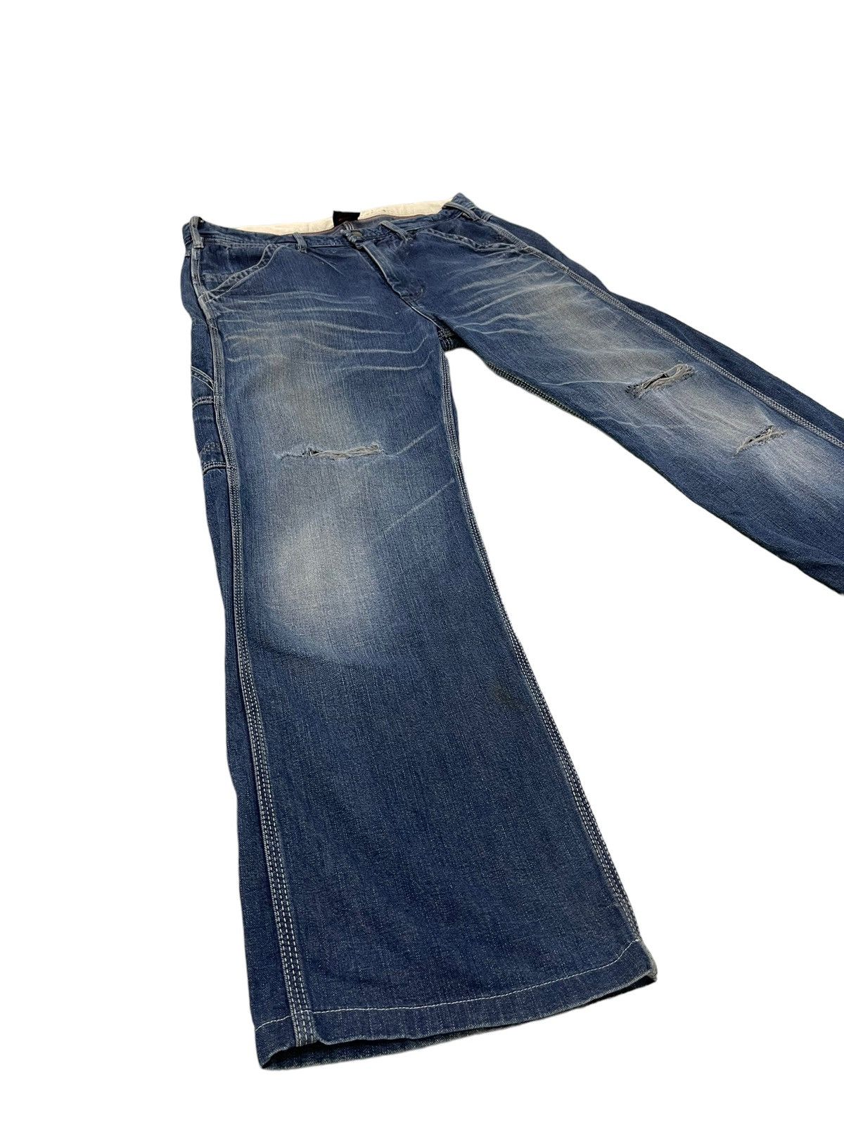 OMNIGOD Carpenter Jeans Omnigod Japan Distress Faded Regular 7🟦3 Size US 34 / EU 50 - 2 Thumbnail