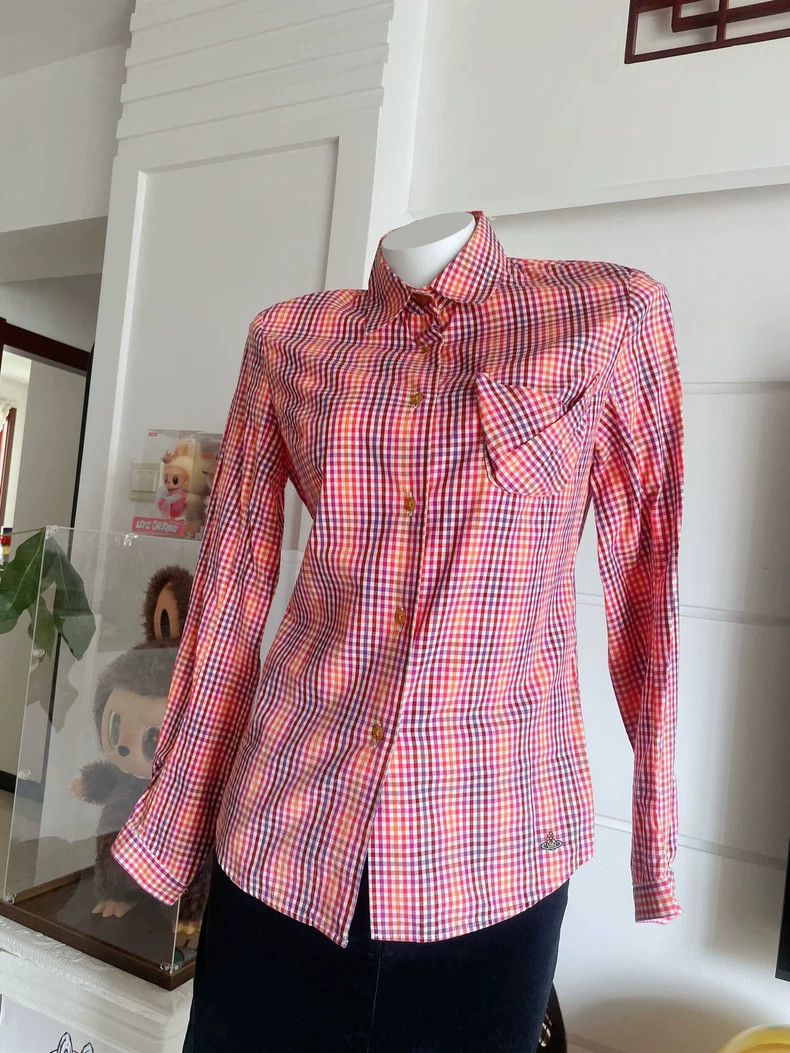 Vivienne Westwood Vivienne Westwood size2 Pink georgette long-sleeved shirt Size M / US 6-8 / IT 42-44 - 2 Thumbnail