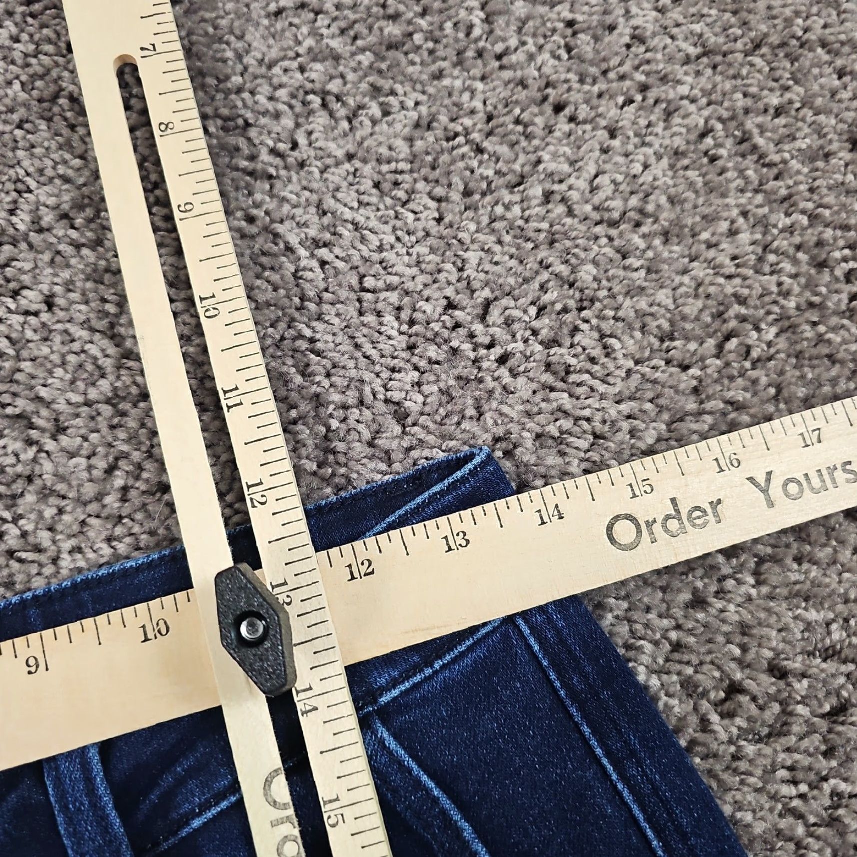 Doublet Judy Blue Jeans Womens 9 Straight Dark Stretch Double Knee Workwear Casual 26x29 Denim Cotton Polyester Spandex 29 Inseam Size 30" / US 8 / IT 44 - 4 Thumbnail