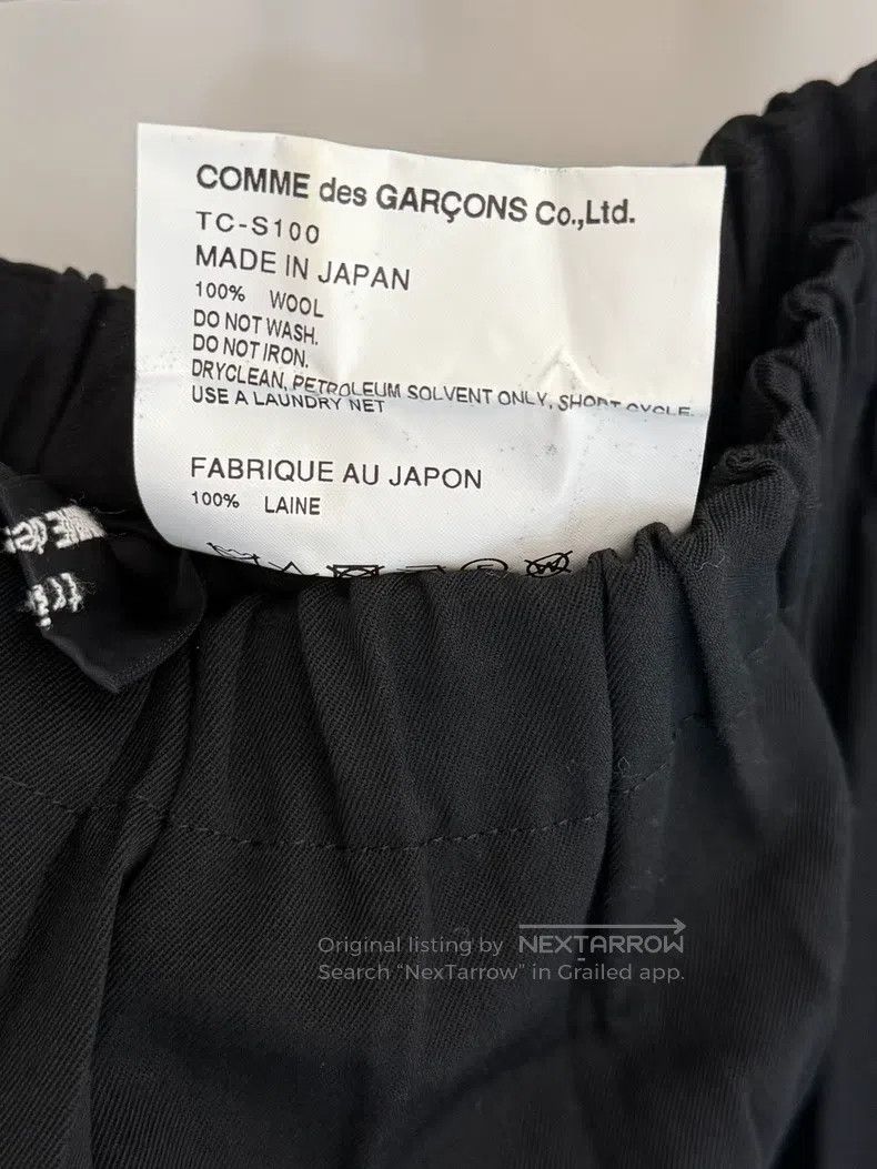 Comme des Garcons Comme Des Garcons one-size-fits-all Black Wool Pleated Skir Size 22" - 6 Thumbnail