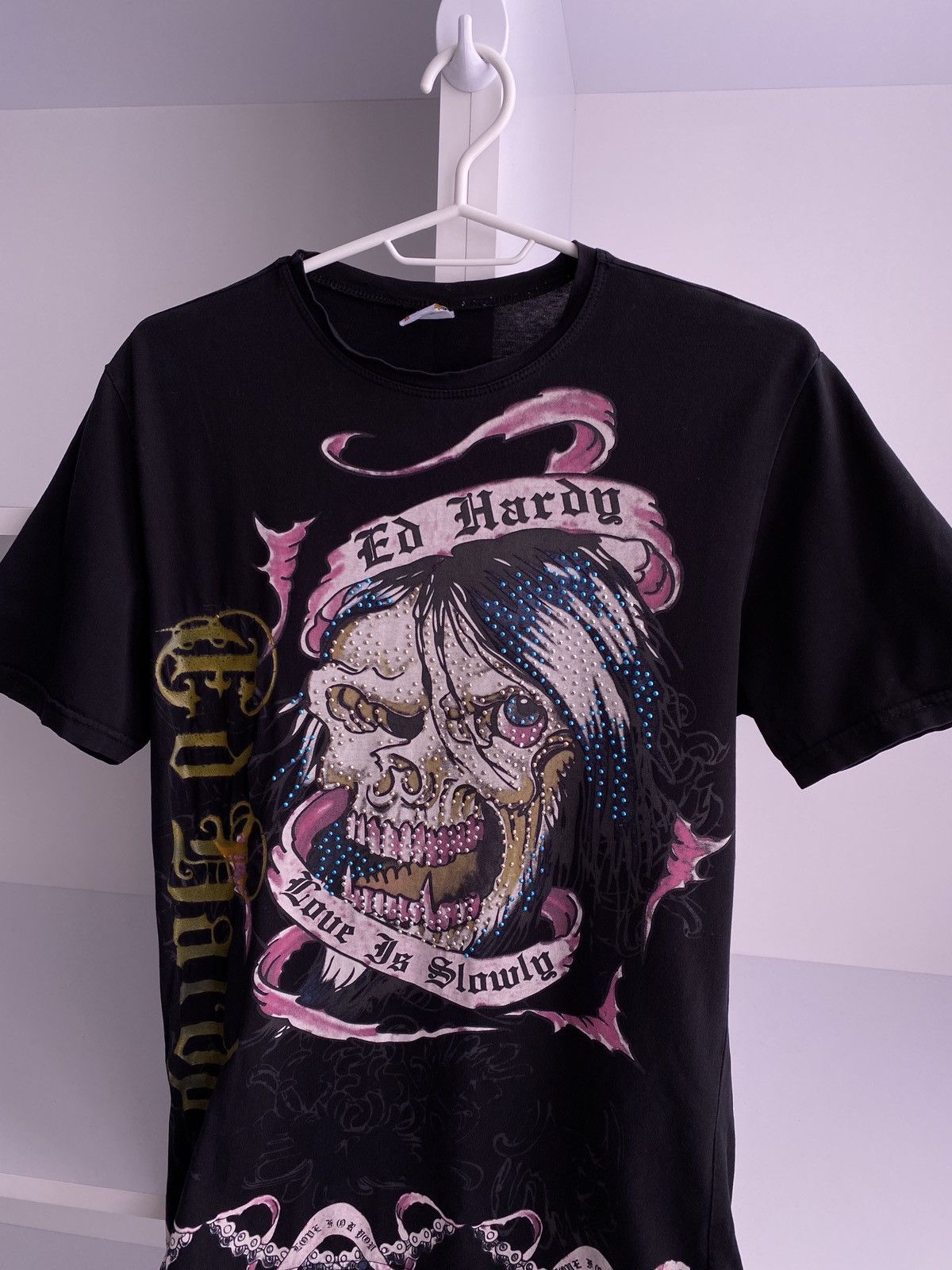 Ed Hardy × Vintage Vintage Ed Hardy Women’s tee shirt Y2k style Size M / US 6-8 / IT 42-44 - 5 Thumbnail