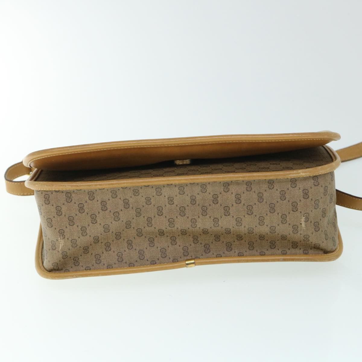 Gucci GUCCI Micro GG Canvas Web Sherry Line Shoulder Bag Beige Size ONE SIZE - 5 Thumbnail