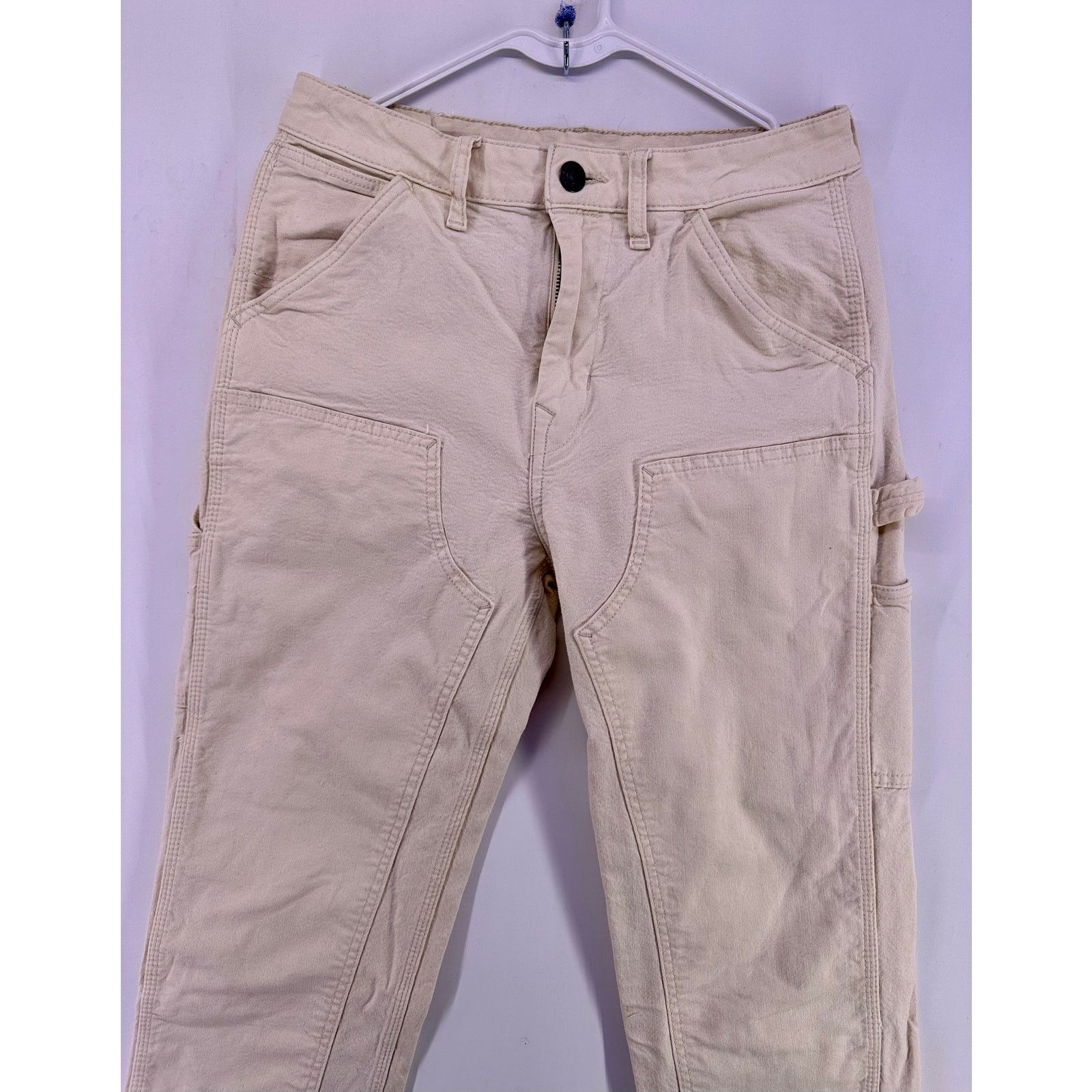 American Eagle Outfitters American Eagle Beige Tan Carpenter Double Knee Size 29/30 Size US 29 - 3 Thumbnail