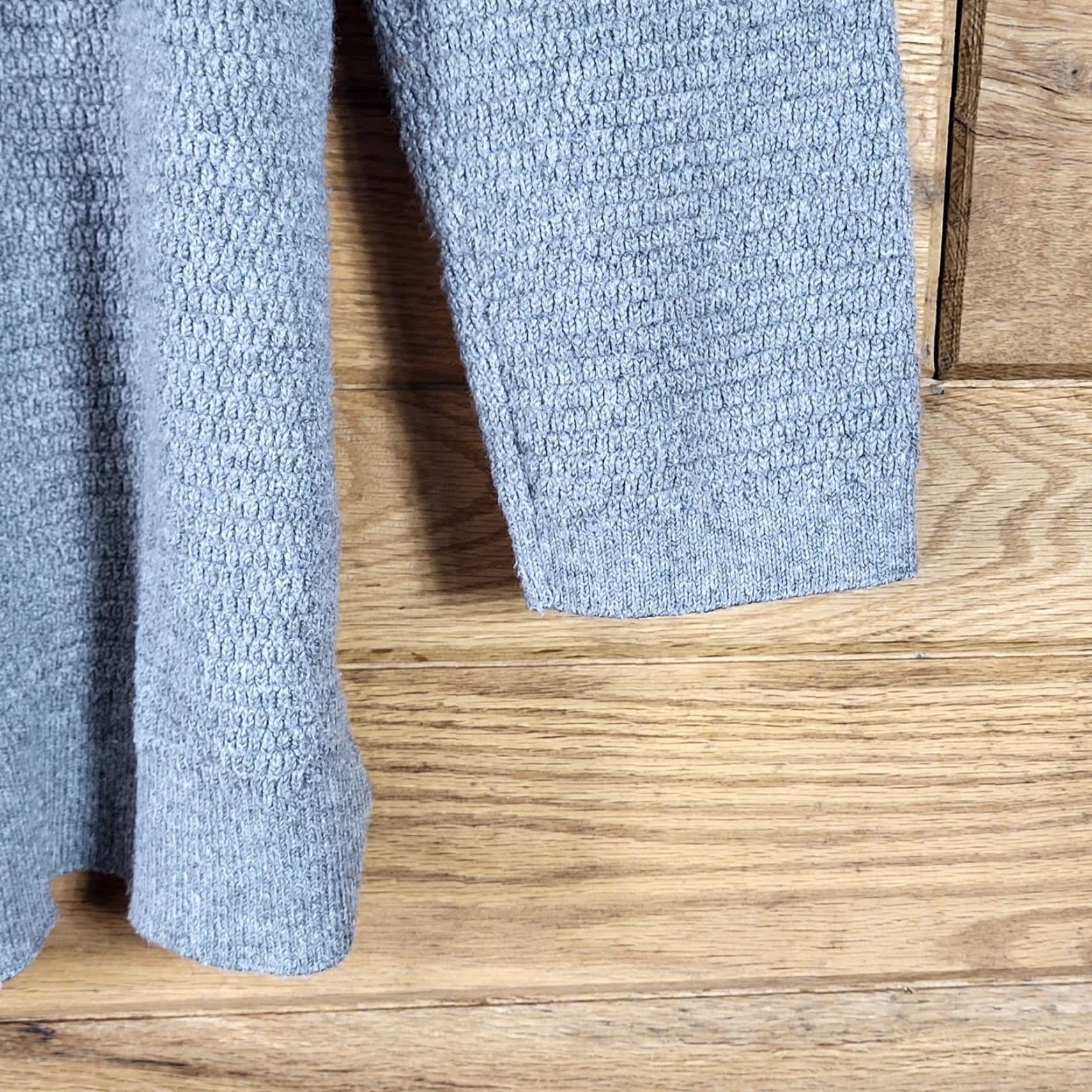 J. Jill J. Jill Sweater Women L Large V-Neck Textured Knit Long Sleeve Tunic Gray Size L / US 10 / IT 46 - 6 Thumbnail