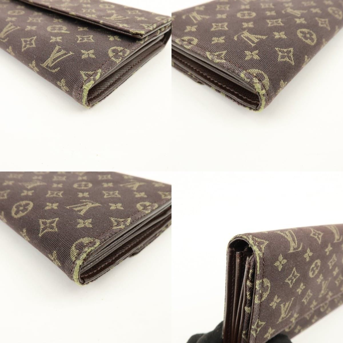 Louis Vuitton Louis Vuitton Monogram Mini Lin Canvas Long Wallet Brown Size ONE SIZE - 4 Thumbnail
