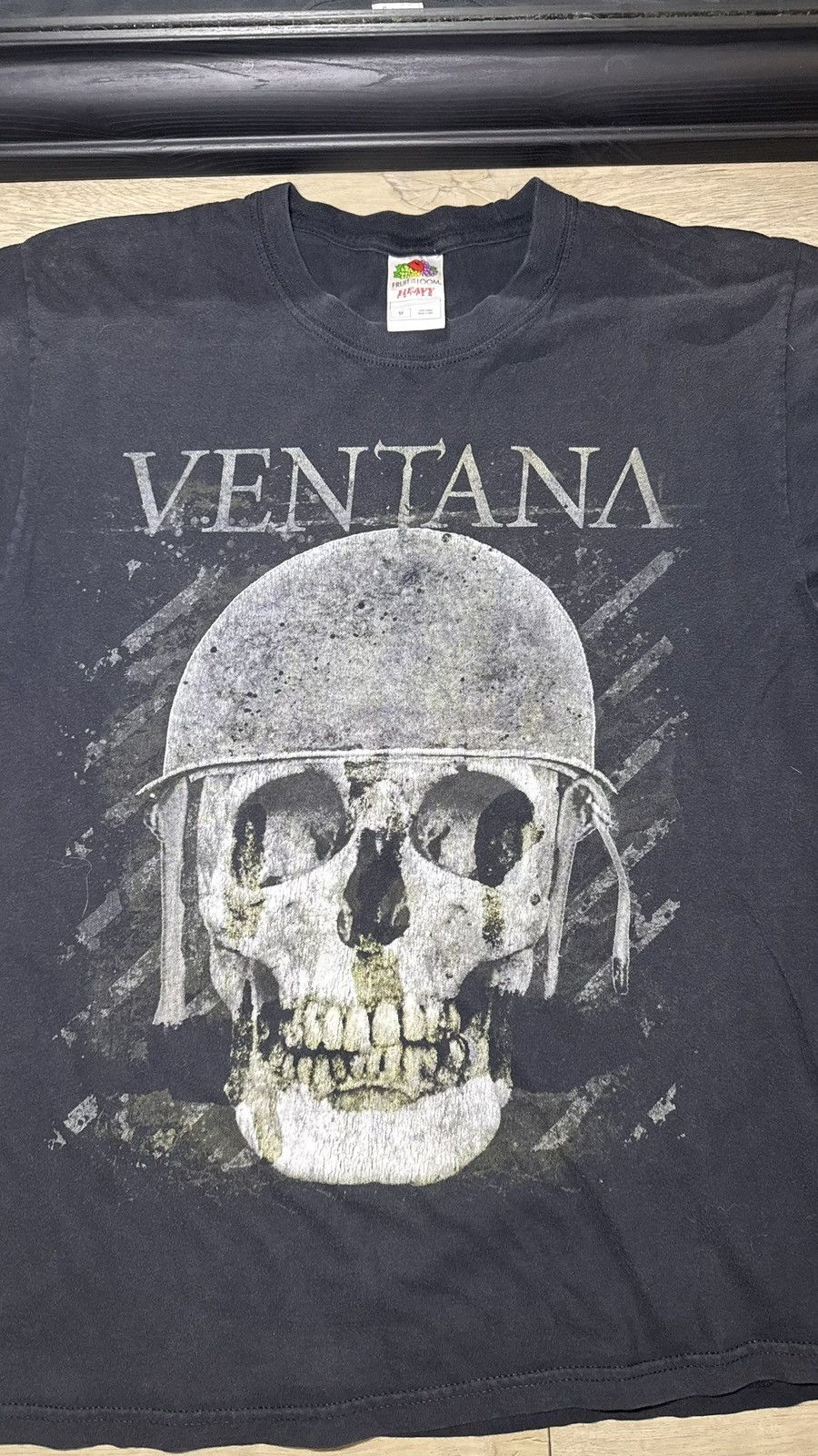 Affliction Vintage 2000s Vetana Band Tee Big Skull Solider Shirt Size US M / EU 48-50 / 2 - 2 Thumbnail
