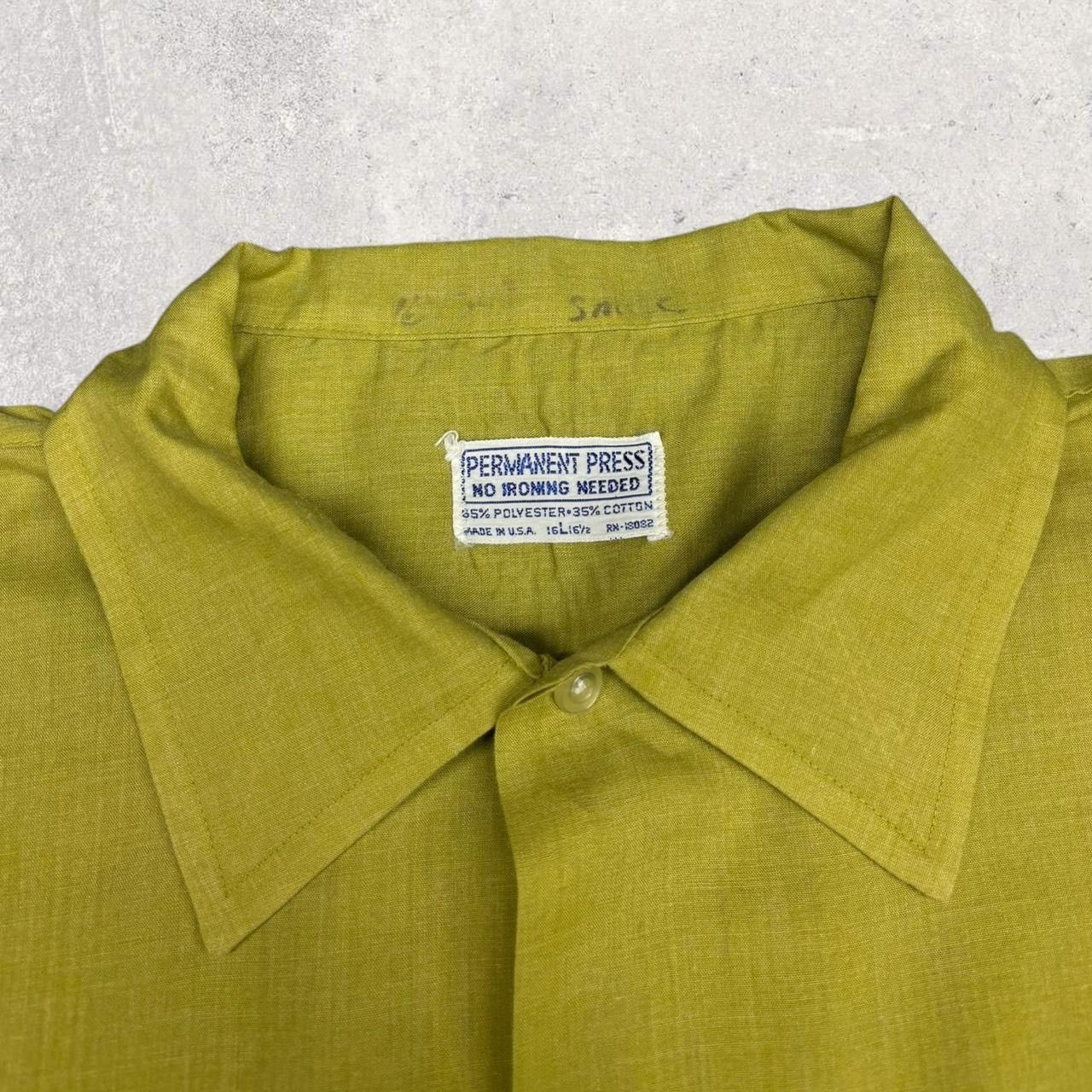 Vintage 1970s Vintage Green Button Up Shirt Size US L / EU 52-54 / 3 - 2 Thumbnail