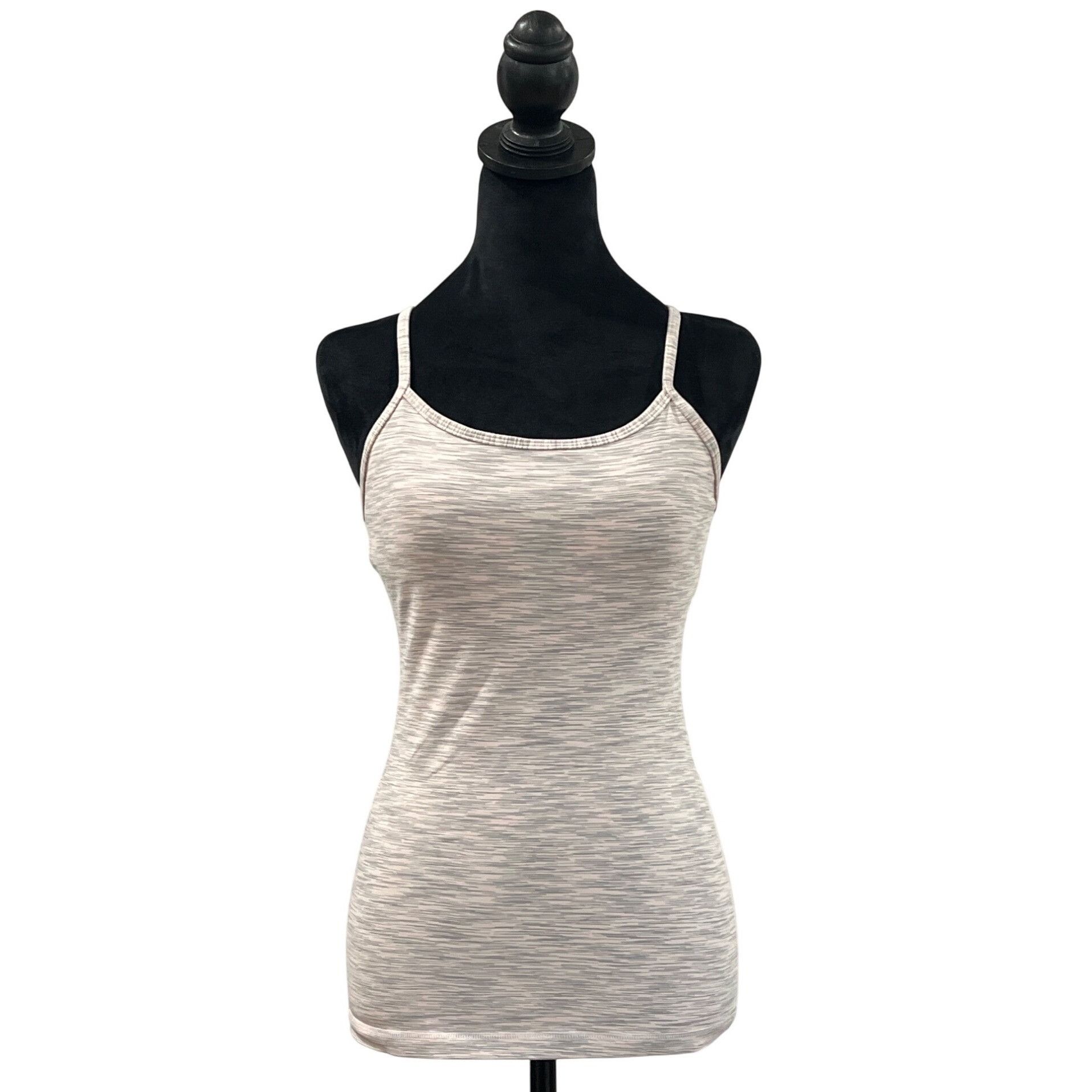 Lululemon Lululemon Power Y Tank Grey & Pink Size 6 Size M / US 6-8 / IT 42-44 - 1 Thumbnail