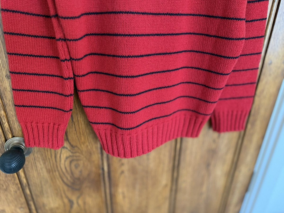 Celine $1.2k Celine red black stripe 💯% wool crew sweater S Hedi Size US S / EU 44-46 / 1 - 12 Thumbnail