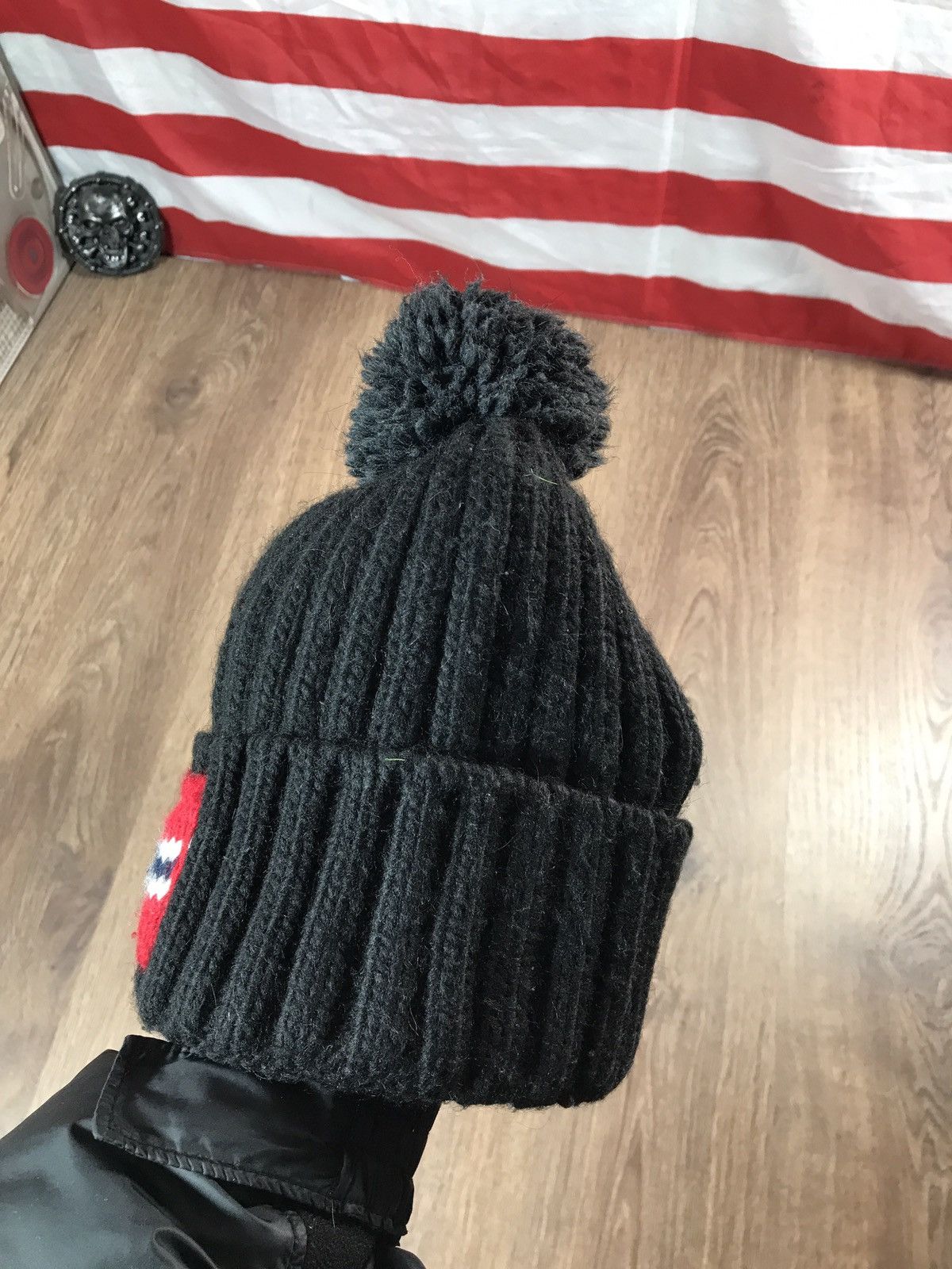 Napapijri × Vintage Vintage Napapijri Knit Hat Big Logo Size ONE SIZE - 6 Thumbnail