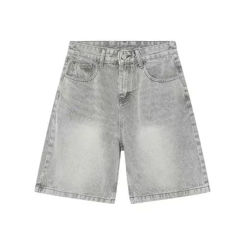 Jean Fujisaki x Etou Faded Gray Washed Loose Fit Denim Shorts Size US 34 / EU 50 - 8 Thumbnail