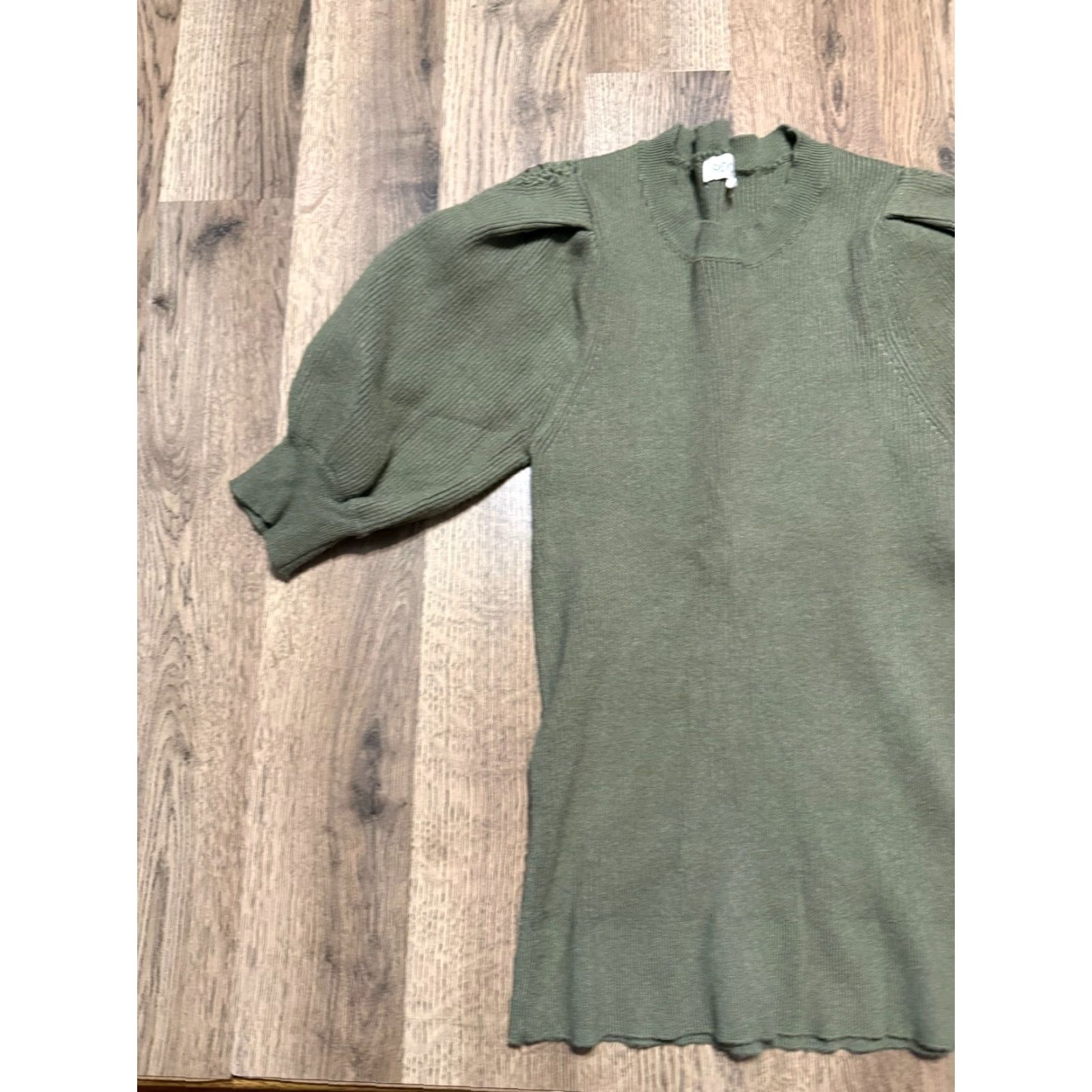 Vintage ROOLEE Shirt, Women's Medium, Green, Puffed Short Sleeve Shirt, T-Shirt, Regular, Casual, Womens Size M / US 6-8 / IT 42-44 - 3 Thumbnail