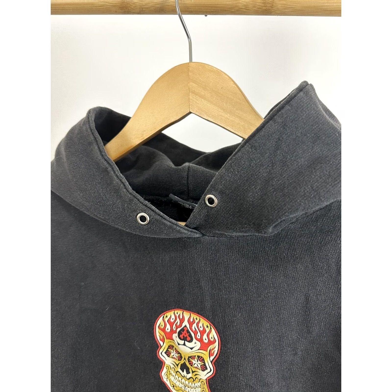 Vintage VTG Vince Ray 13 Unlucky Fashion Victim Voodoo Hotrod Faded Zombie Hoodie XL Mens Black AA Classics Size US XL / EU 56 / 4 - 6 Thumbnail