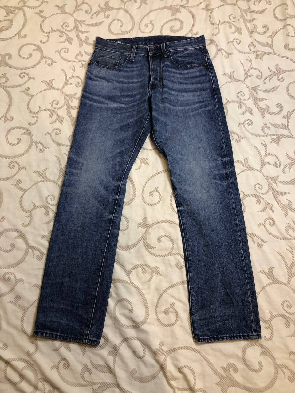 G-Star G STAR RAW 3301 Regular Tapered Jeans Button Fly Size US 29 - 1 Thumbnail