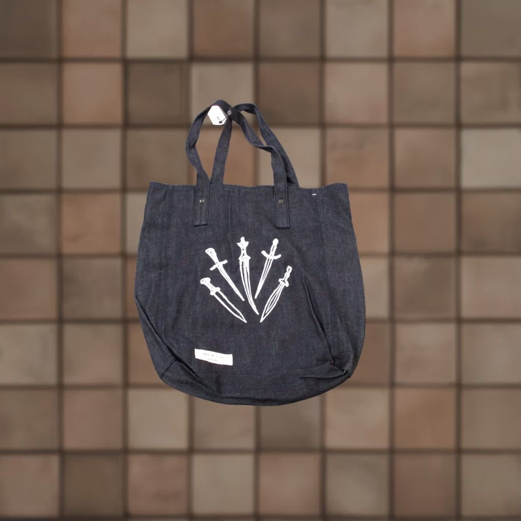Rag & Bone rag bone Women Tote Bag Indigo Denim Graphic Strap Shoulder Purse NEW Bag Cotton Solid Blue Medium Size ONE SIZE - 1 Thumbnail