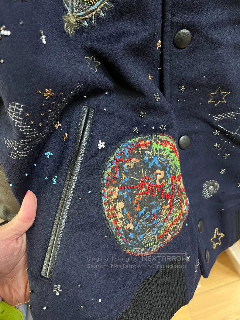 Valentino Valentino Universe starry sky embroidered studded beaded b Size L / US 10 / IT 46 - 2 Thumbnail