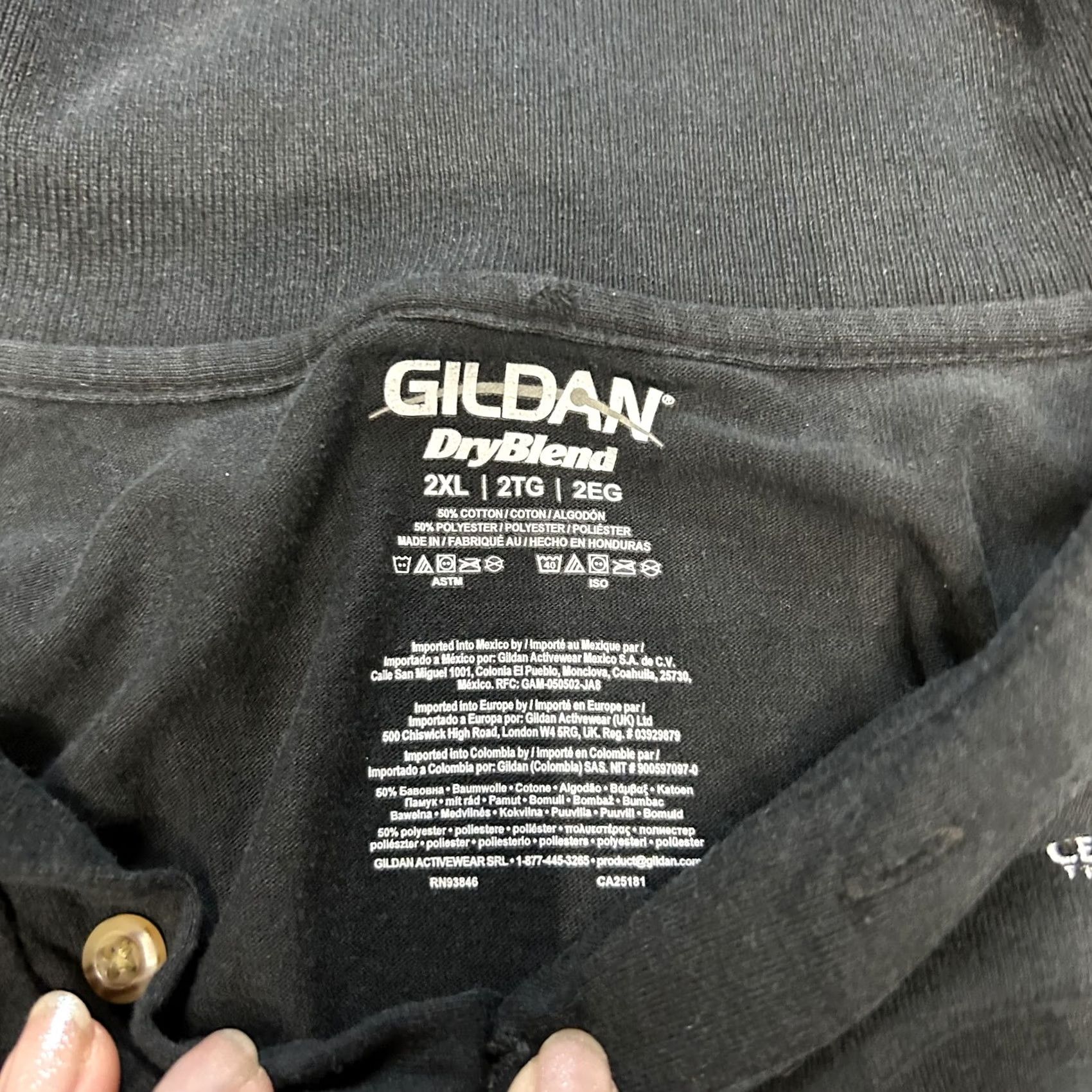 Gildan Gildan Polo Shirt Mens 2XL Black Cinemark Pride Prejudice Zombies DryBlend Movie Polo Shirt Short Sleeve Mens 2XL Black Size US XXL / EU 58 / 5 - 3 Thumbnail