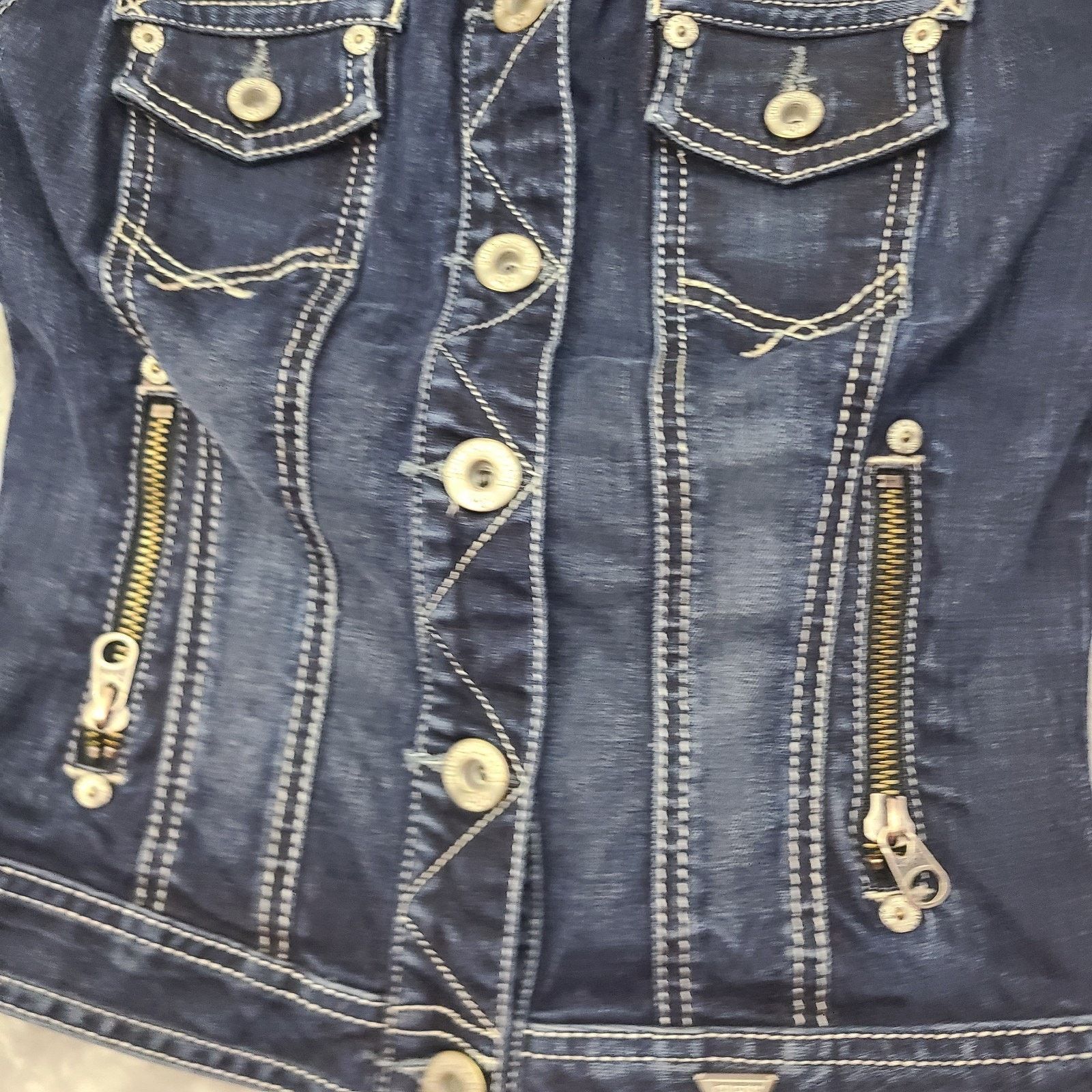 Guess Guess Luxury Denim Jean Jacket Dark Blue Size Small Women Size S / US 4 / IT 40 - 6 Thumbnail