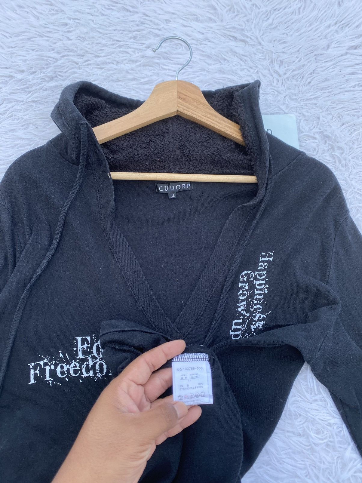 Japanese Brand Rare Vintage Japanese Brand Punk Design Hoodie Size L / US 10 / IT 46 - 11 Thumbnail