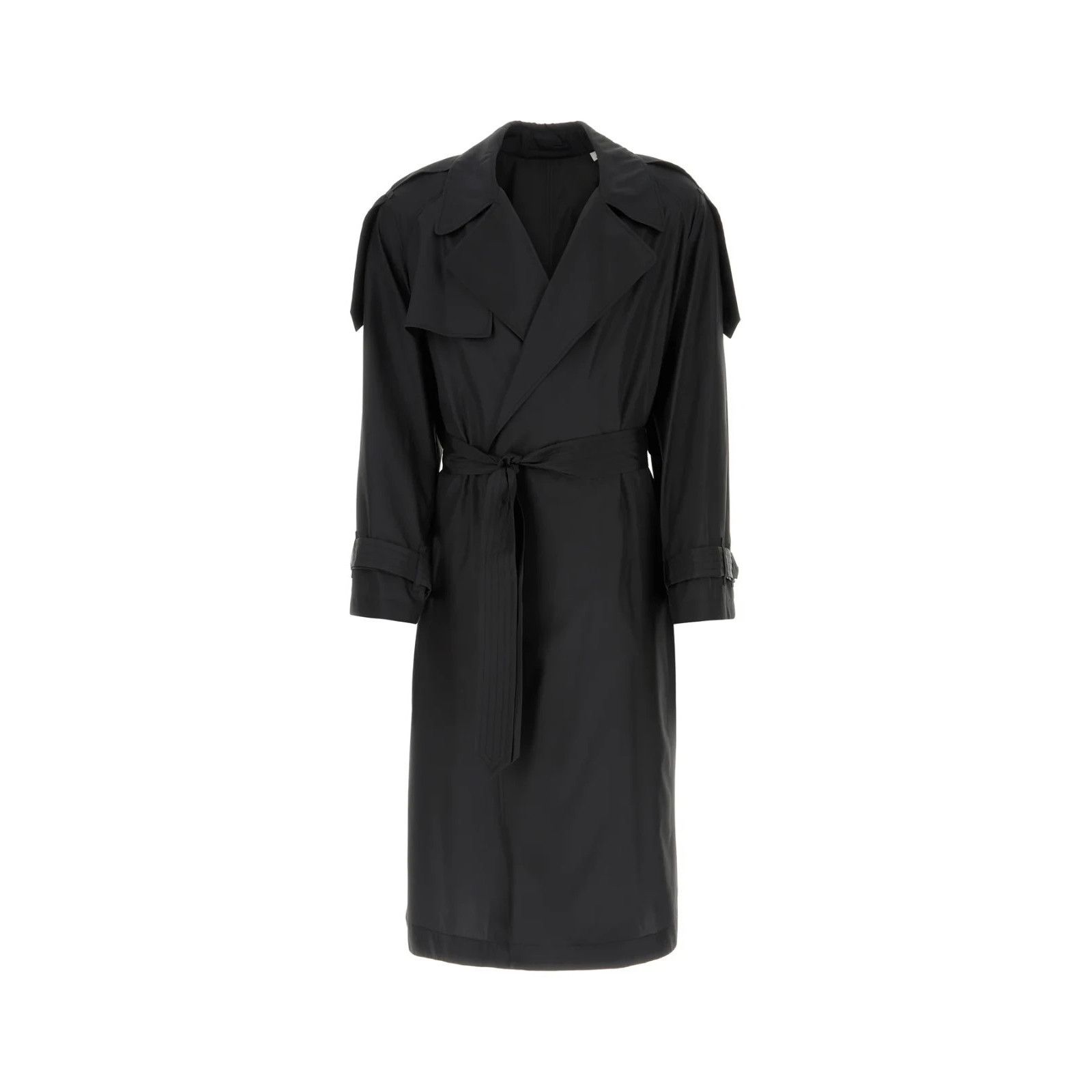 BURBERRY Black Silk Trench Coat Jacket New & Authentic (Men'