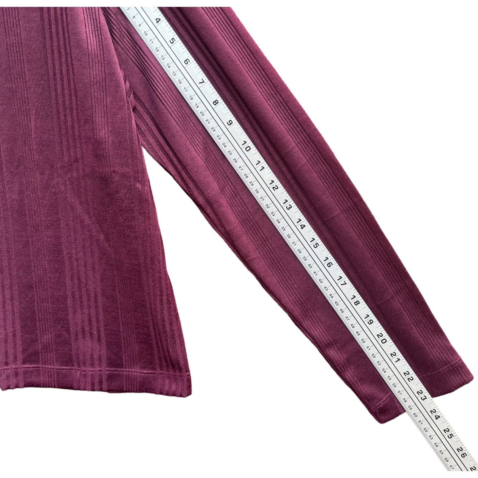 Other Knox Rose - Women's Long Sleeve Turtleneck Top - Plum - 1X Size XL / US 12-14 / IT 48-50 - 9 Thumbnail