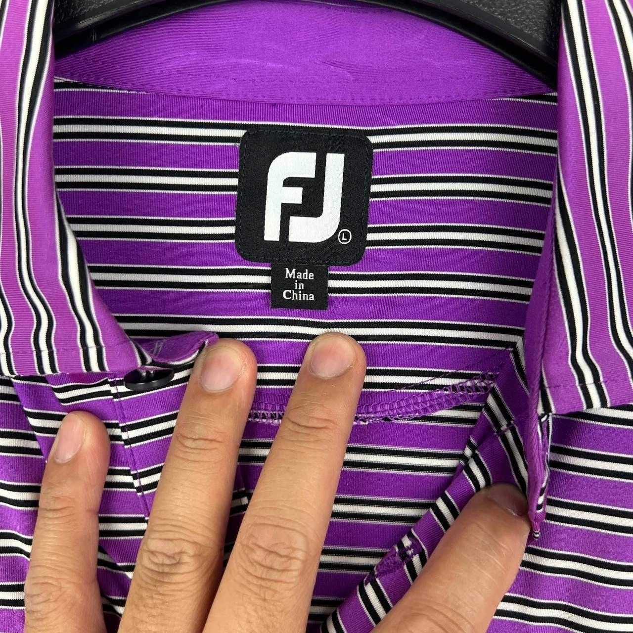 Footjoy FootJoy Golf Polo Shirt L Striped Short Sleeve Performance Size US L / EU 52-54 / 3 - 5 Thumbnail