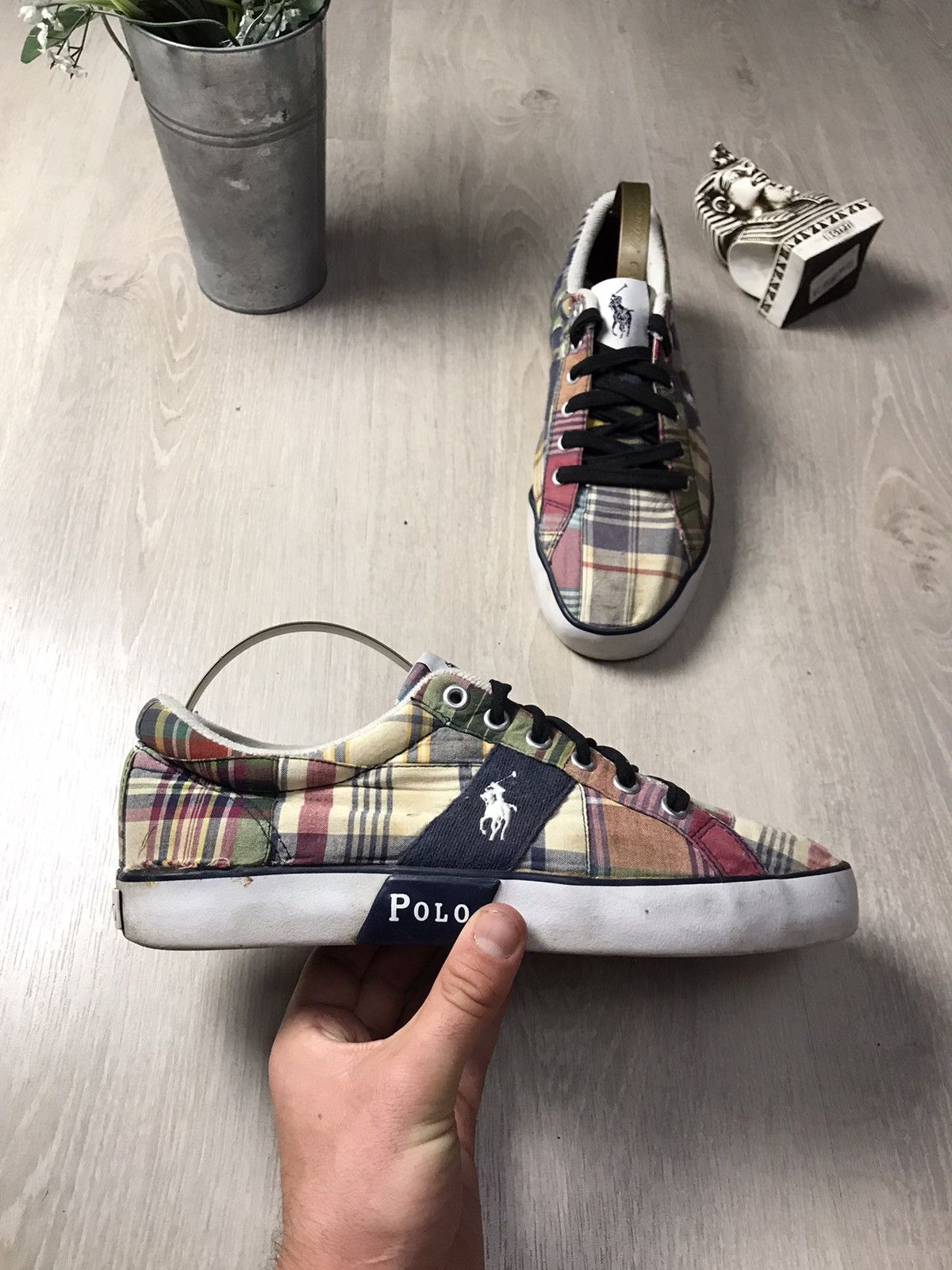 Vintage Polo Ralph Lauren checkered sneakers