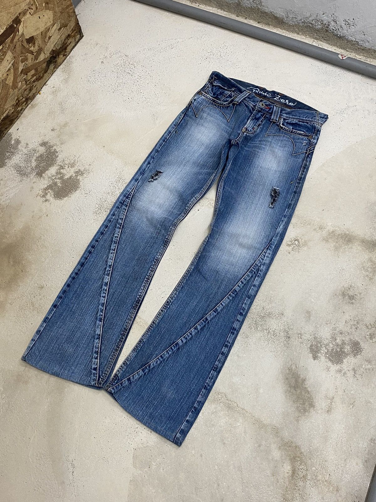 If Six Was Nine × Japanese Brand × Tornado Mart Vintage Edwin Engineer Distressed Light Wash Buckle Button Size US 30 / EU 46 - 3 Thumbnail