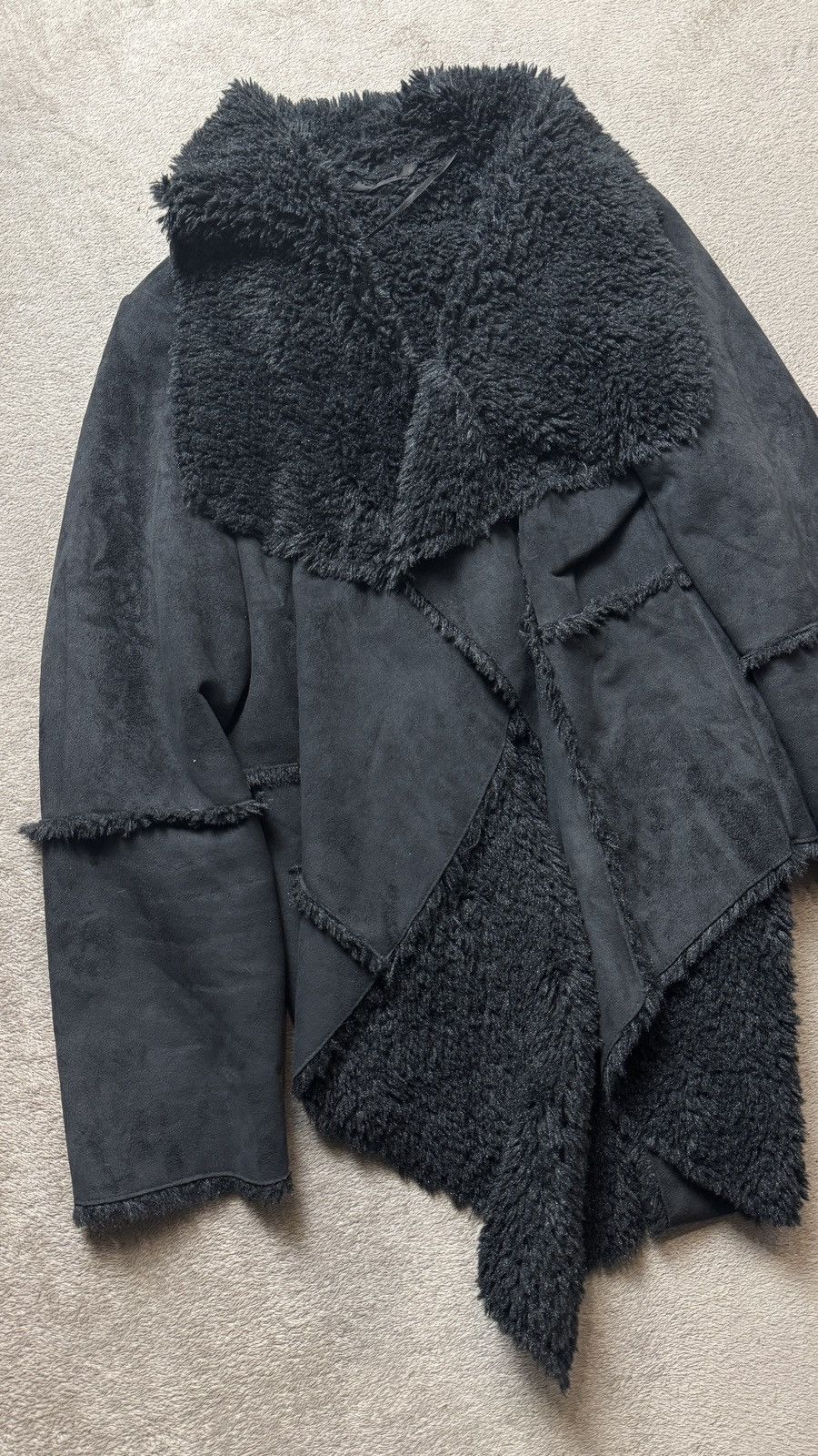 Le Grande Bleu (L.G.B.) Y2K Faux Fur Capes Jacket ifsixwasnine Yohji LGB styled Size US M / EU 48-50 / 2 - 2 Thumbnail