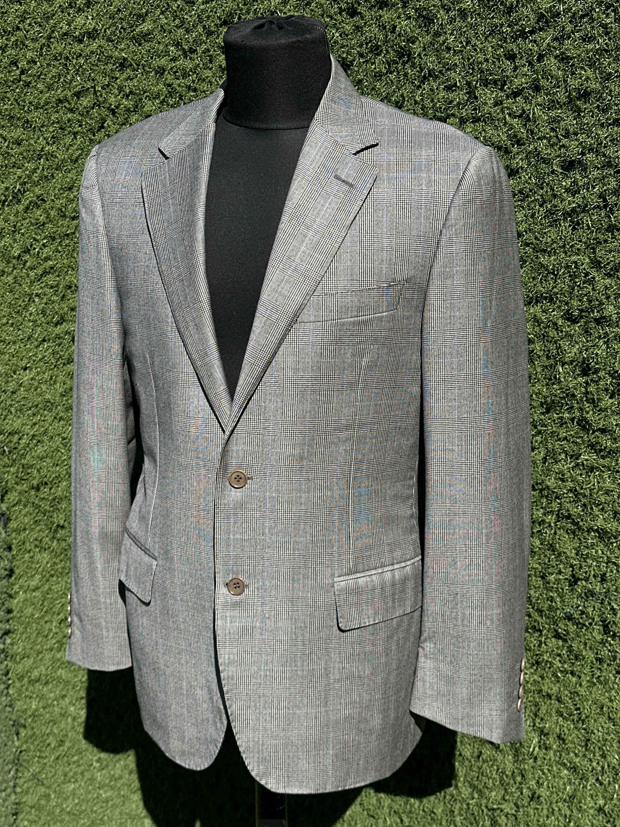 Canali Canali Virgin Wool Prince of Wales Blazer 50R Formal Jacket Size 50R - 3 Thumbnail