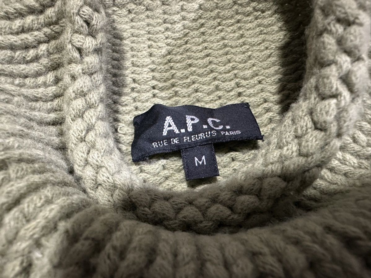 A.P.C. 🔥Vintage APC Ribbed Knit Wool Sweater Jumper Mock Neck Size US M / EU 48-50 / 2 - 5 Thumbnail