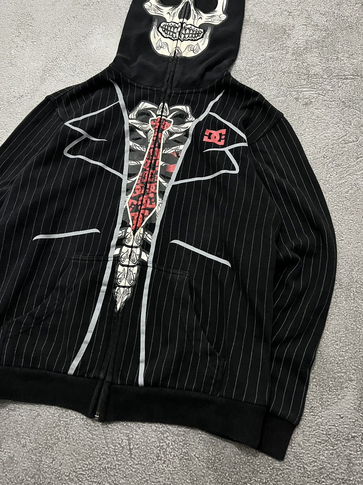 Vintage Rare DC Skeleton Full Face Zip Hoodie Size US M / EU 48-50 / 2 - 3 Thumbnail